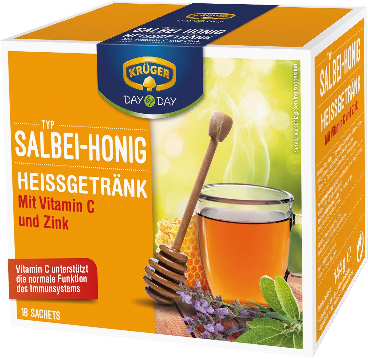 Krüger Tee, Krüger Salbei und Honig Heissgetränk 144g