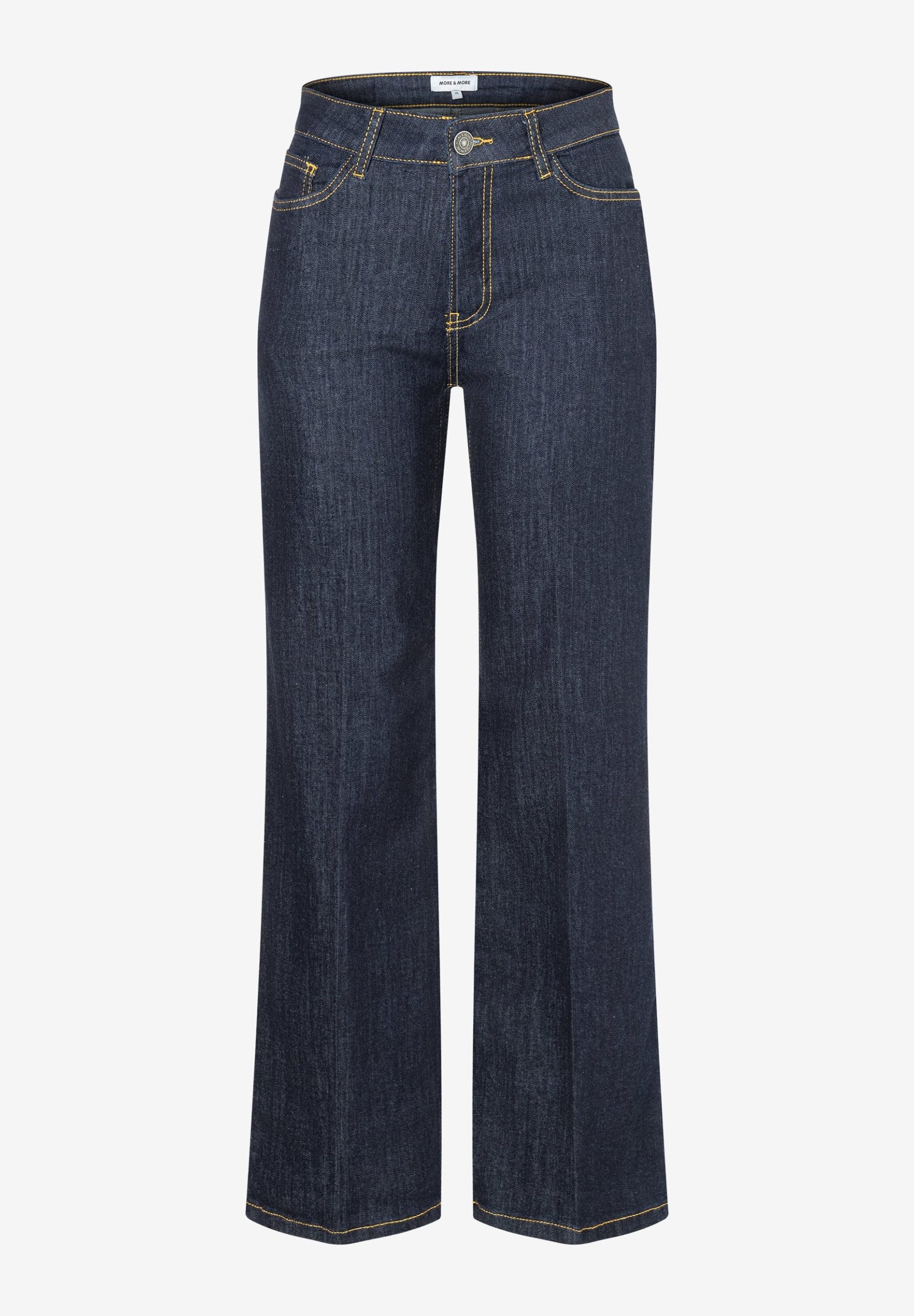 MORE&MORE 5-Pocket-Jeans Wide Leg Denim Jeans