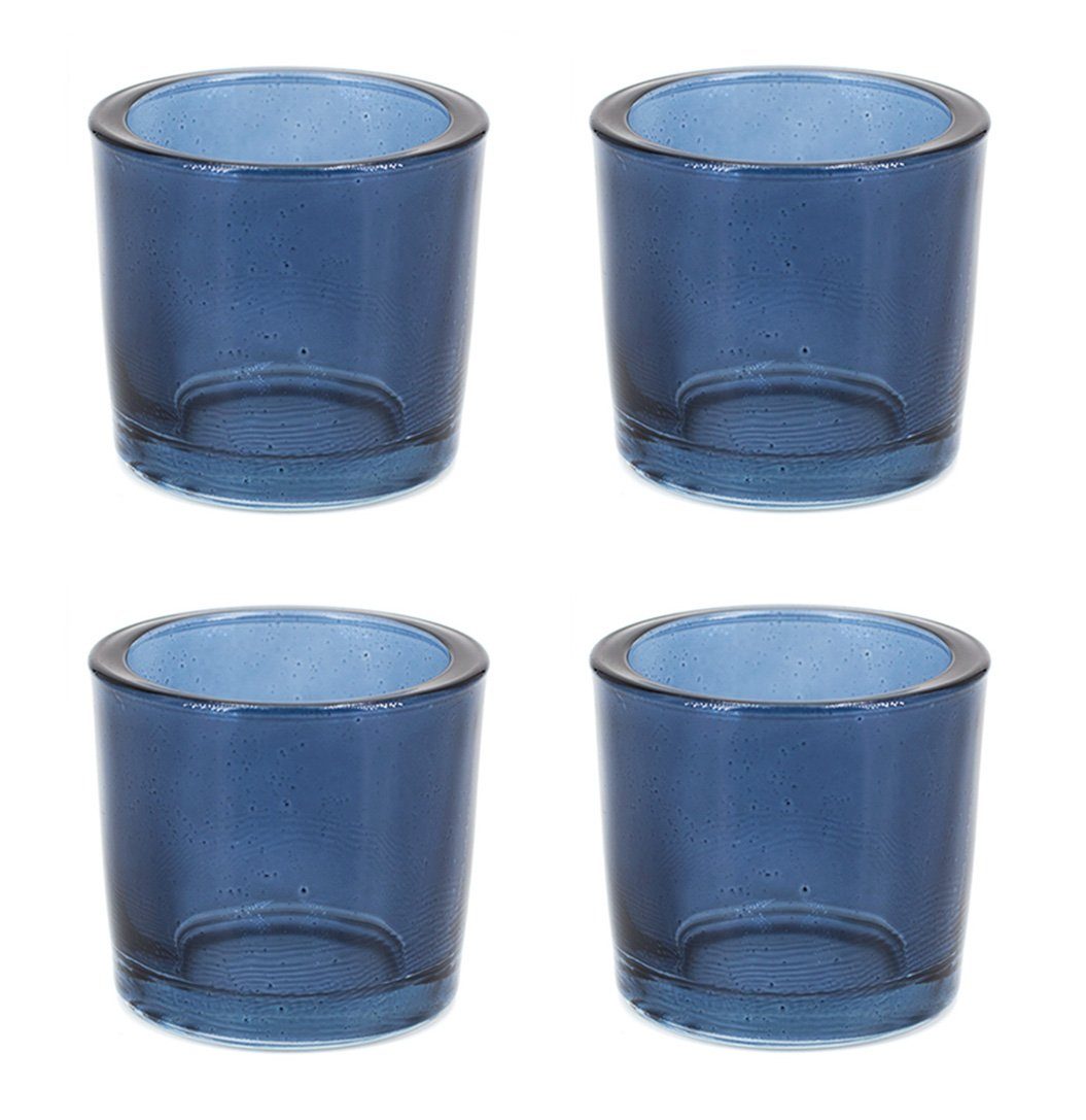 Creativery Teelichthalter, Teelichthalter Glas 6,5x6cm dunkelblau günstig online kaufen