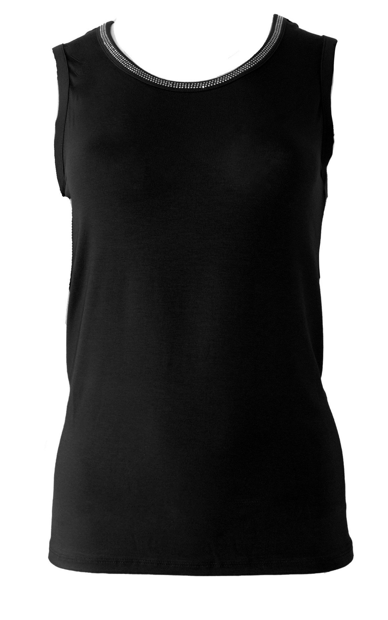 Passioni Tanktop mit Glitzersteinen