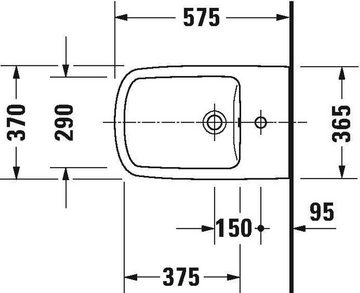 Duravit WC-Komplettset Duravit Stand-Bidet DURASTYLE Back-to-wa