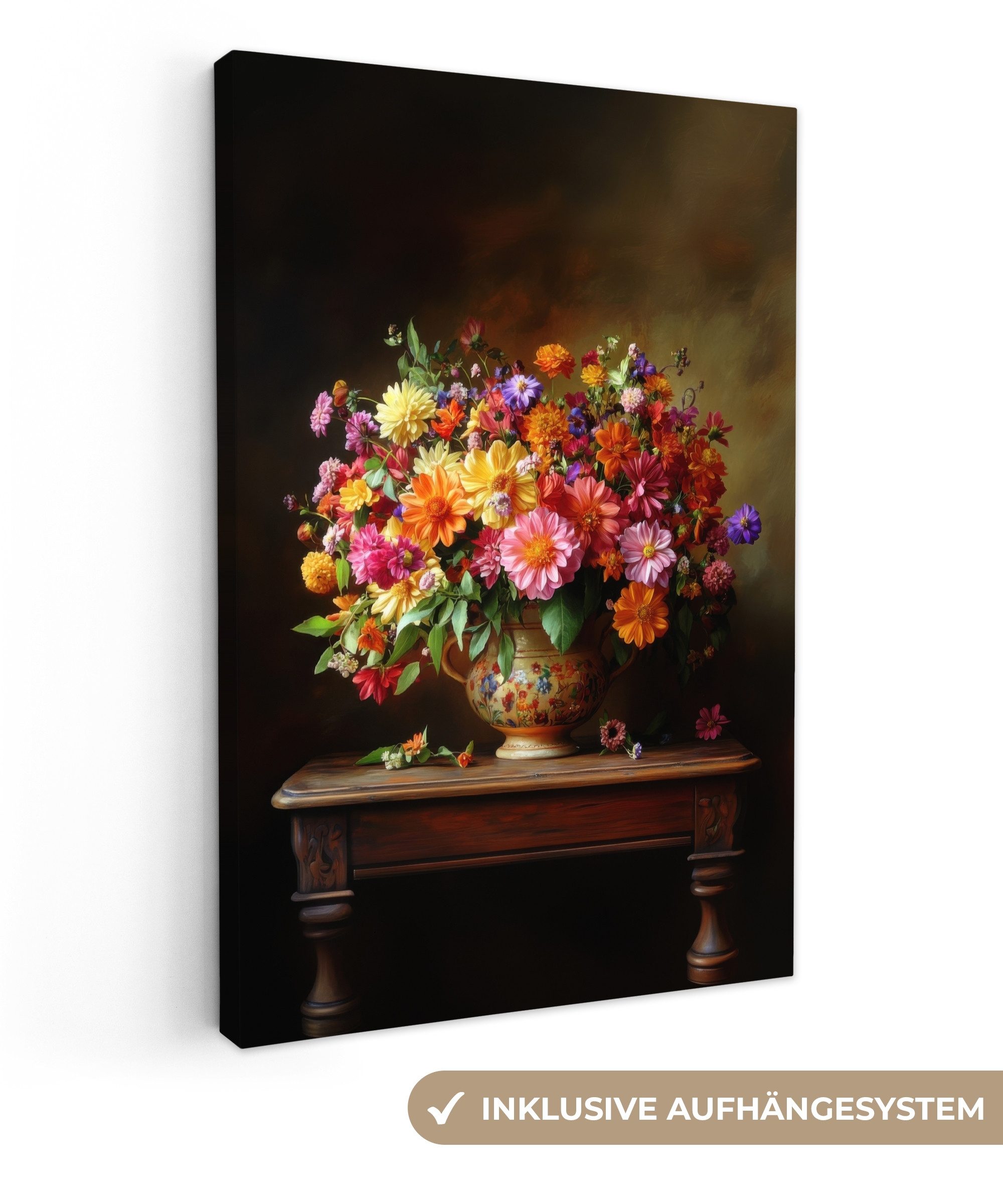 OneMillionCanvasses® Leinwandbild Farben - Blumenstrauß - günstig online kaufen