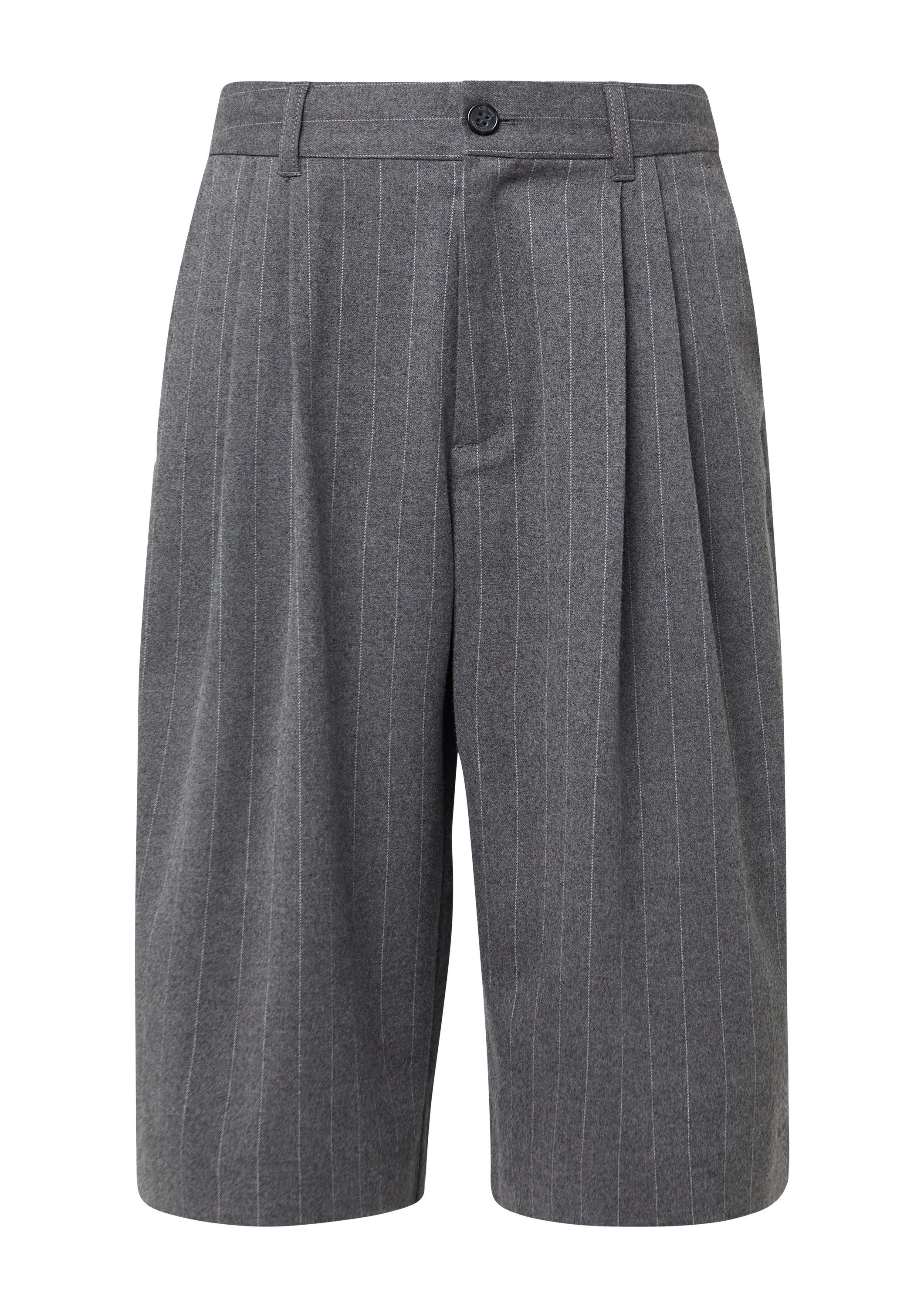 s.Oliver Shorts Hose Bermuda mit Bundfalten und Nadelstreifen
