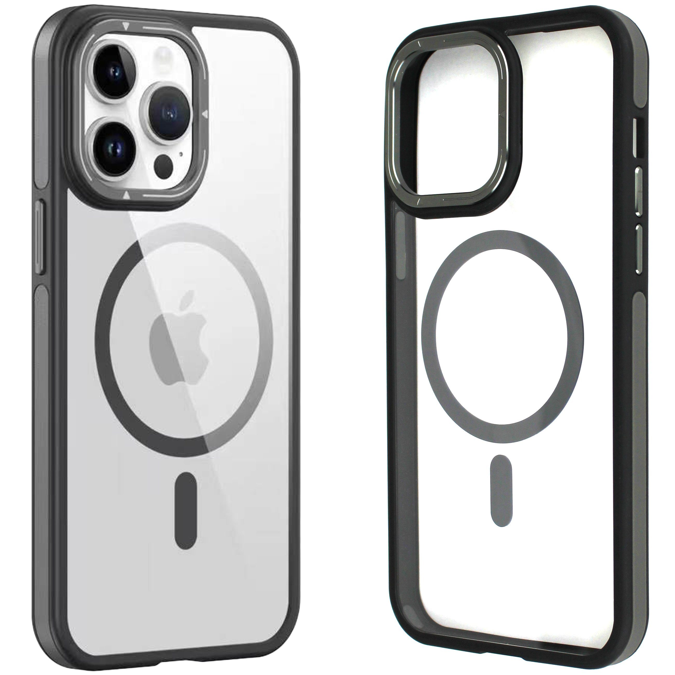 Wörleonline Handyhülle für Apple iPhone 14 Pro Max Hülle, Schutzhülle mit flexiblem TPU-Rahmen, MagSafe kompatible Handyhülle