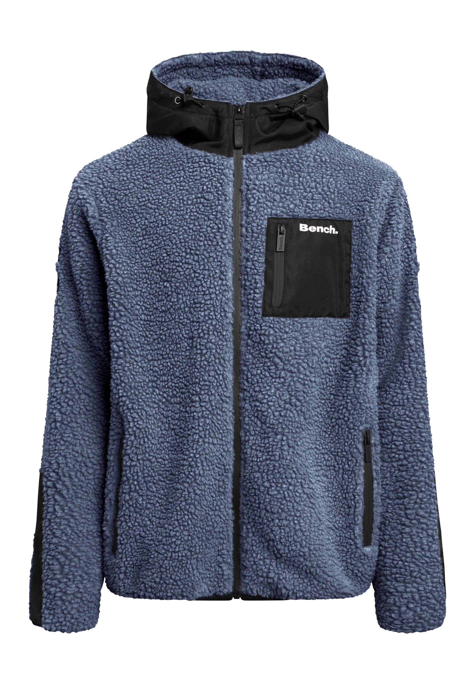 BRECON Abgestepptes Fleecejacke Bench. MARL NAVY Design