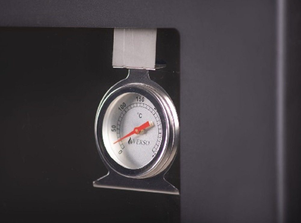 Verso Festbrennstoffherd Premium-Beistellherd CS INOX links, Cerankochfeld, Edelstahlbackfach, 7,70 kW