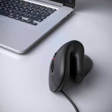 CSL ergonomische Maus (kabelgebunden, 125 dpi, optische Vertikal Mouse - Vertikalmaus - ergonomisch & armschonend)
