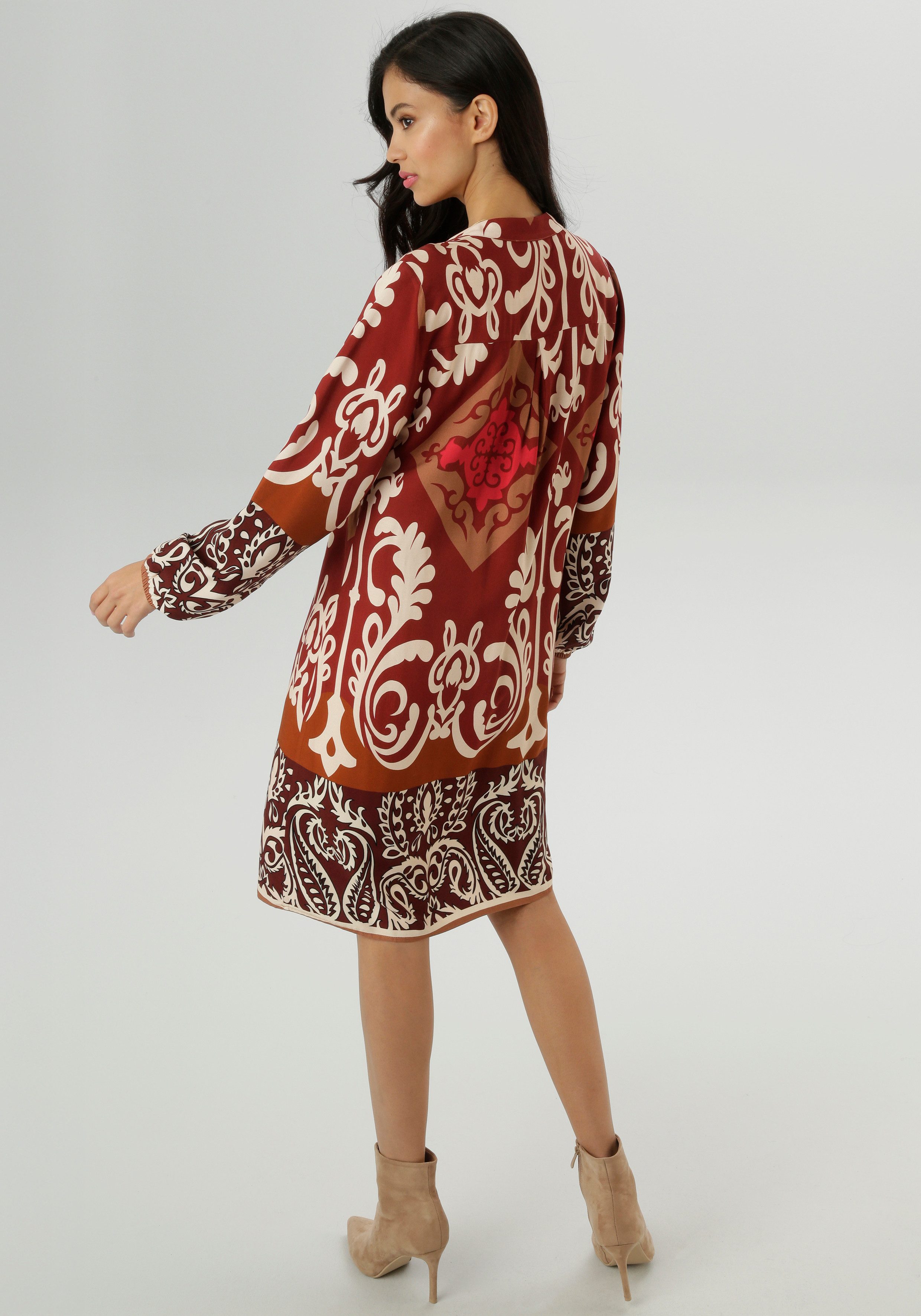 Aniston SELECTED Blusenkleid mit Ornament-Druck Allover günstig online kaufen