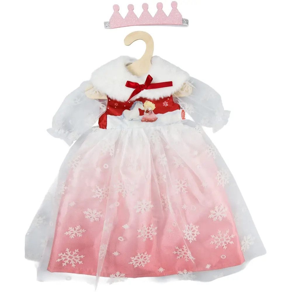 Heless Puppenkleidung Puppenkleid ''Winterprinzessin Lumi'' mit Krone und Plüsch-Cape, Gr. 2