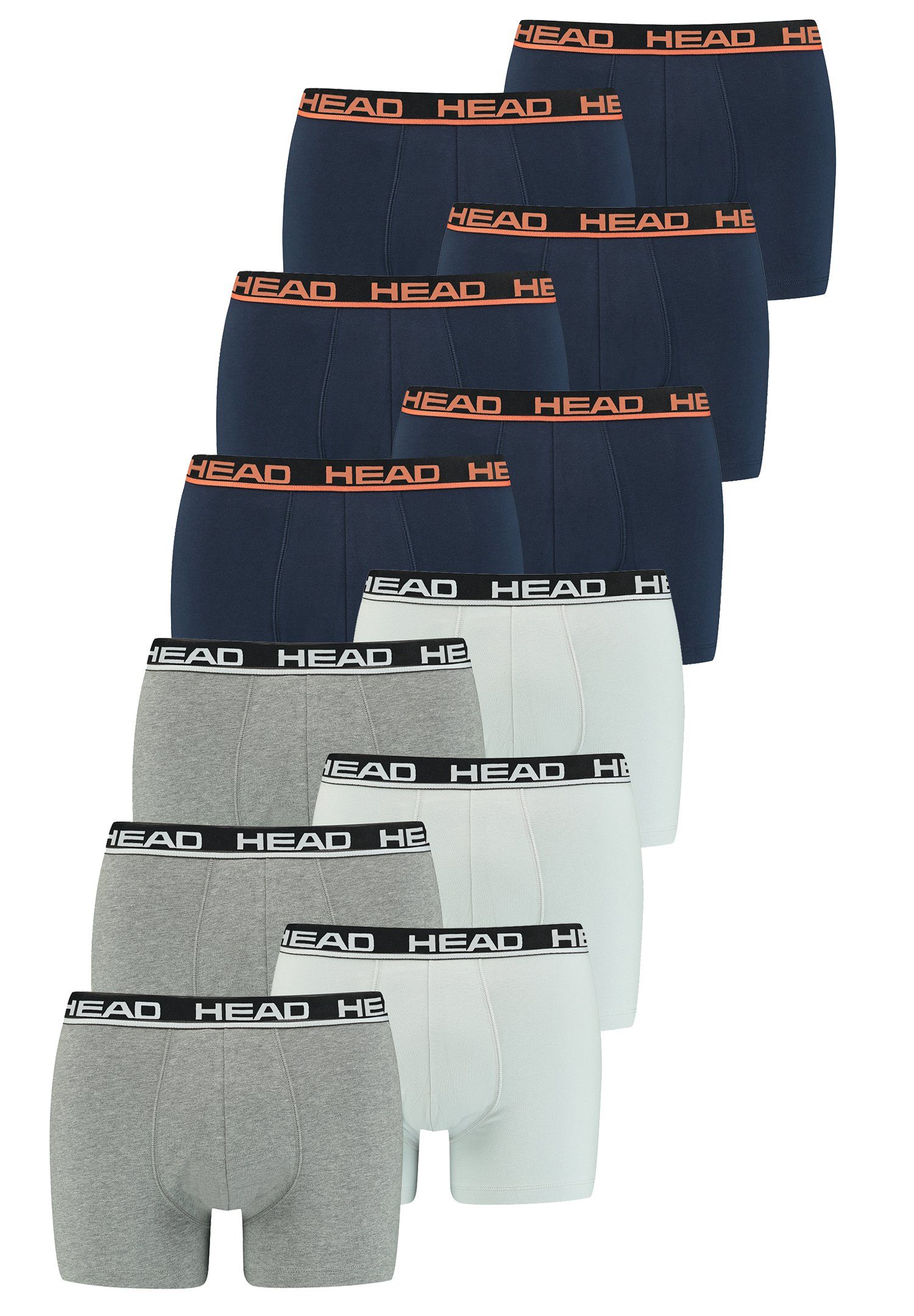 Orange Combo/Blue 12-St., Boxershorts Basic 12er-Pack) Grey Head (Spar-Set, 12P Boxer Head