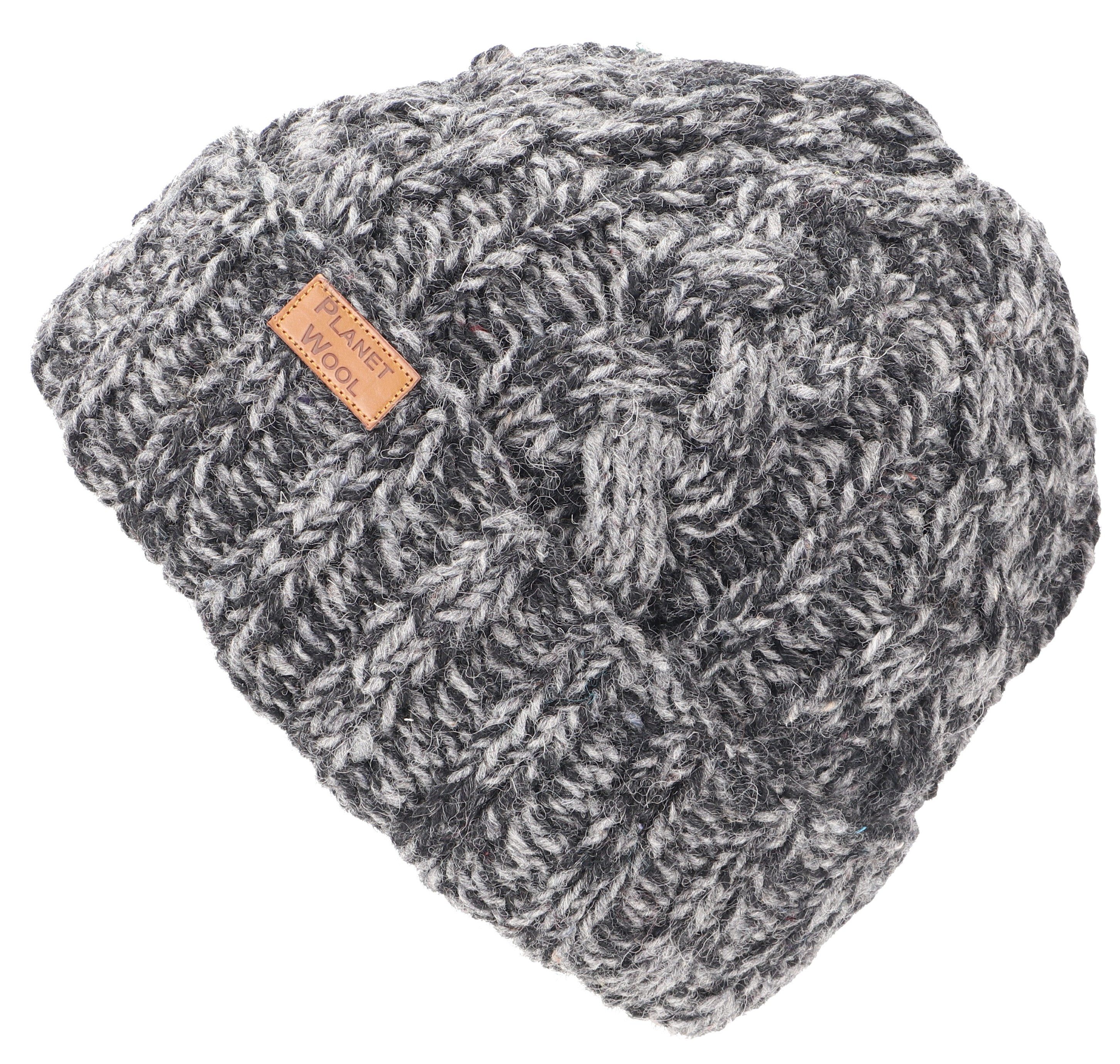 Strickmütze Beanie Mütze aus Nepal, Wollmütze, Schurwolle -..