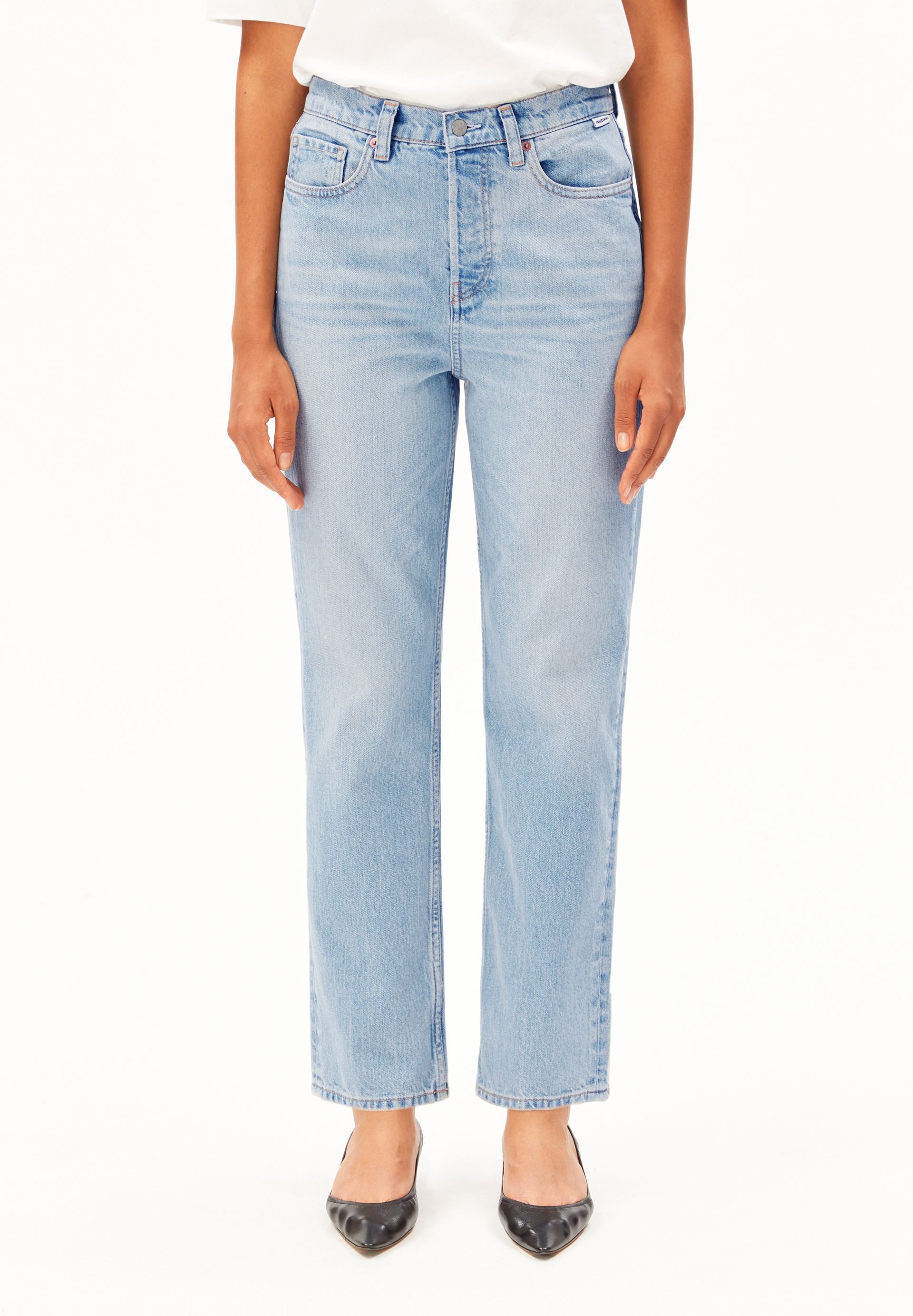 Armedangels Straight-Jeans AAIKALA (Non-Stretch, Regular Fit) High waist