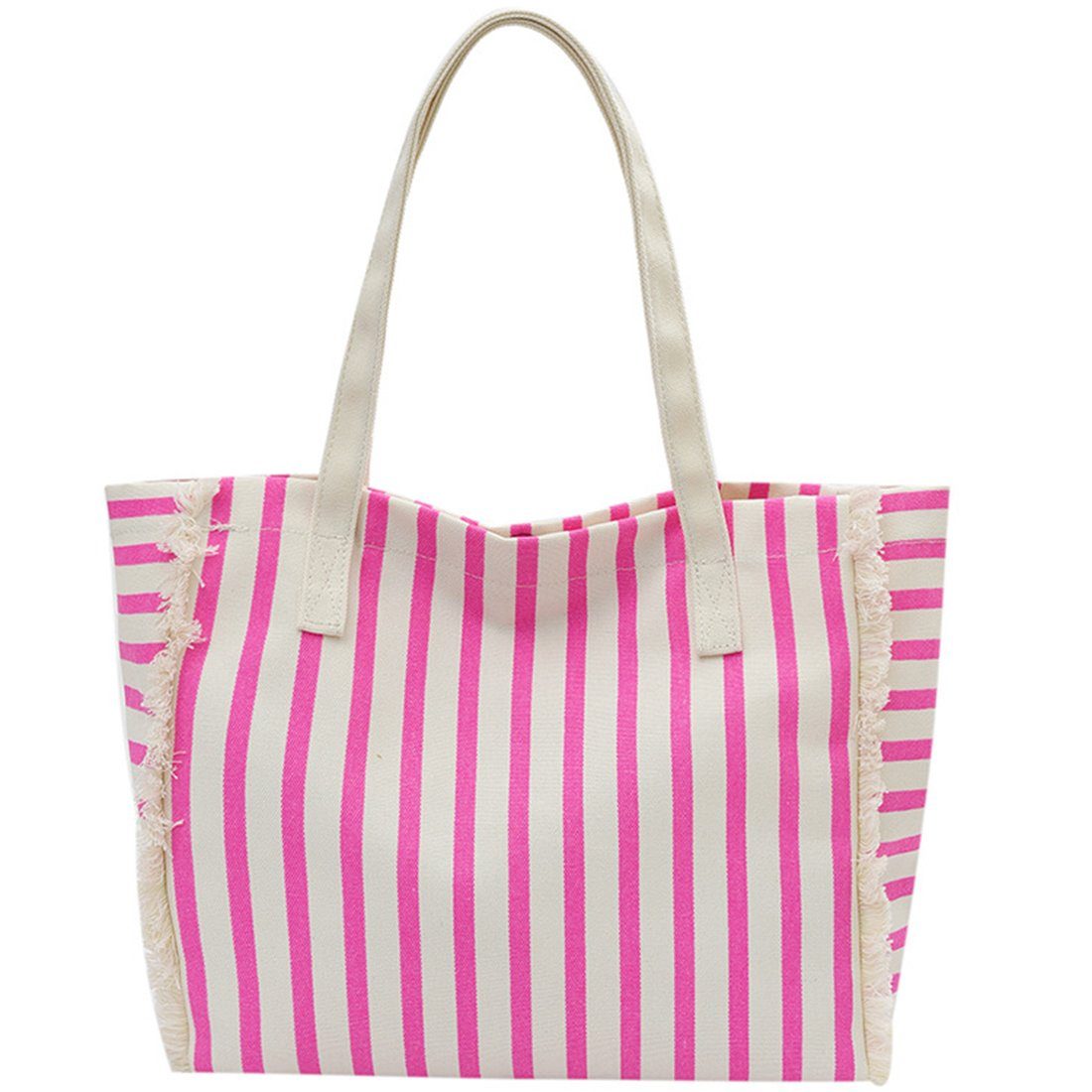 Haiaveng Umhängetasche Umhängetasche für Damen,Lässige Handtasche Groß Tasche, Shopper Segeltuch Tote Schultertasche mit Innentasche pink