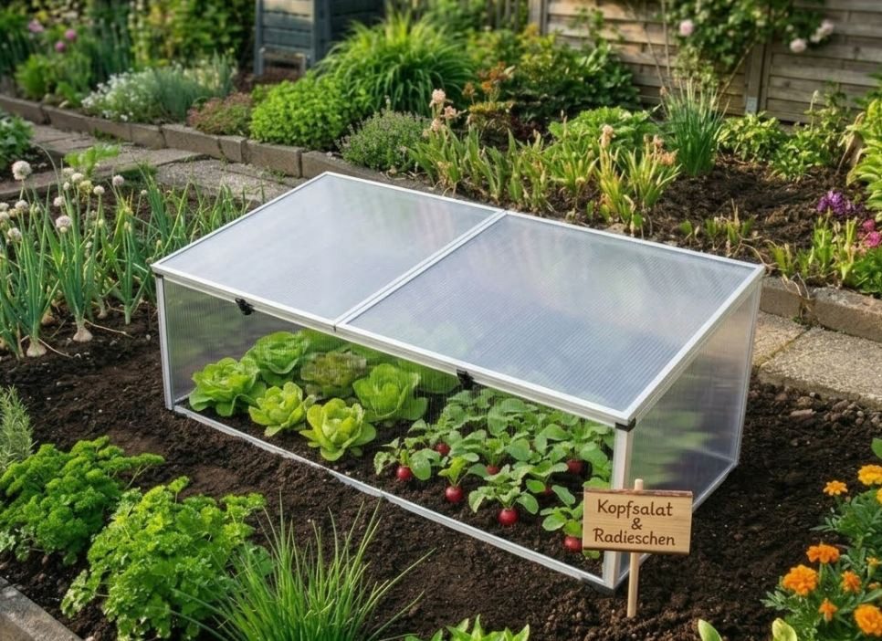 BruKa Frühbeet Aluminium PLANTBOX XL Treibhaus Gewächshaus Frühbeetkasten