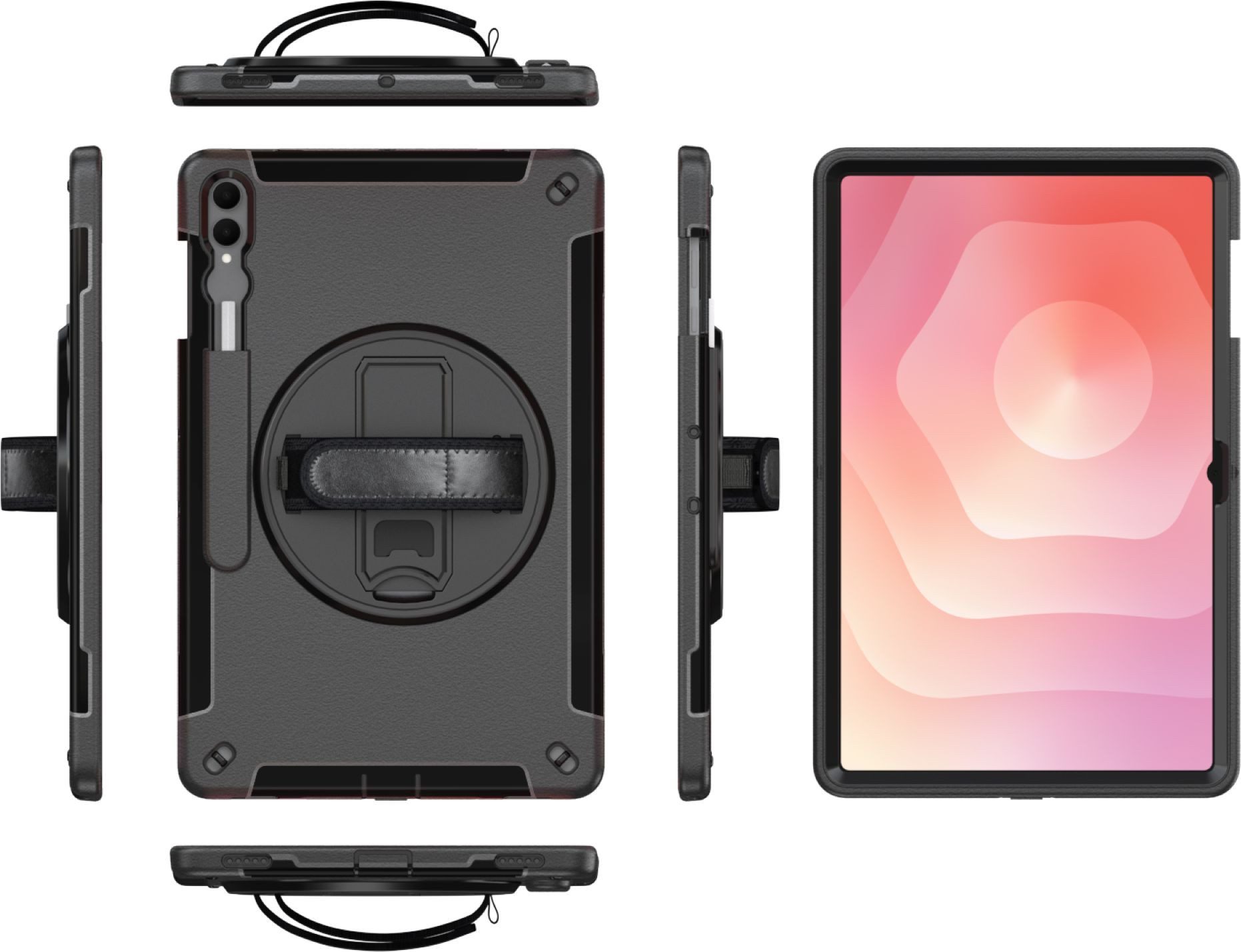 JT Berlin Tablet-Hülle Rugged Kickstand & Handstrap Case 14,6", drehbare Handschlaufe & Kickstand, voller Zugriff