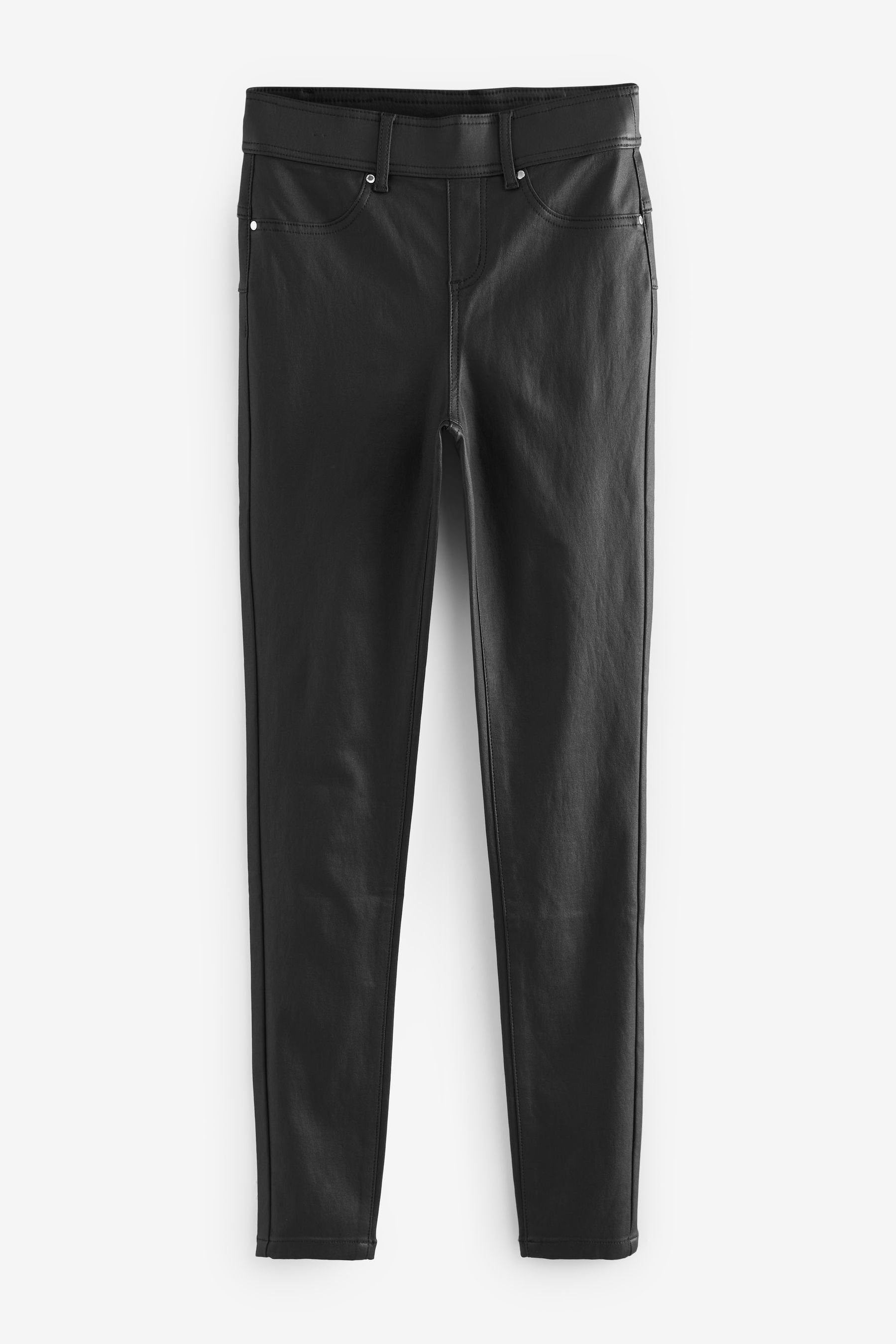 Next Jeansleggings Figurformende, beschichtete Leggings, Elastikbund günstig online kaufen