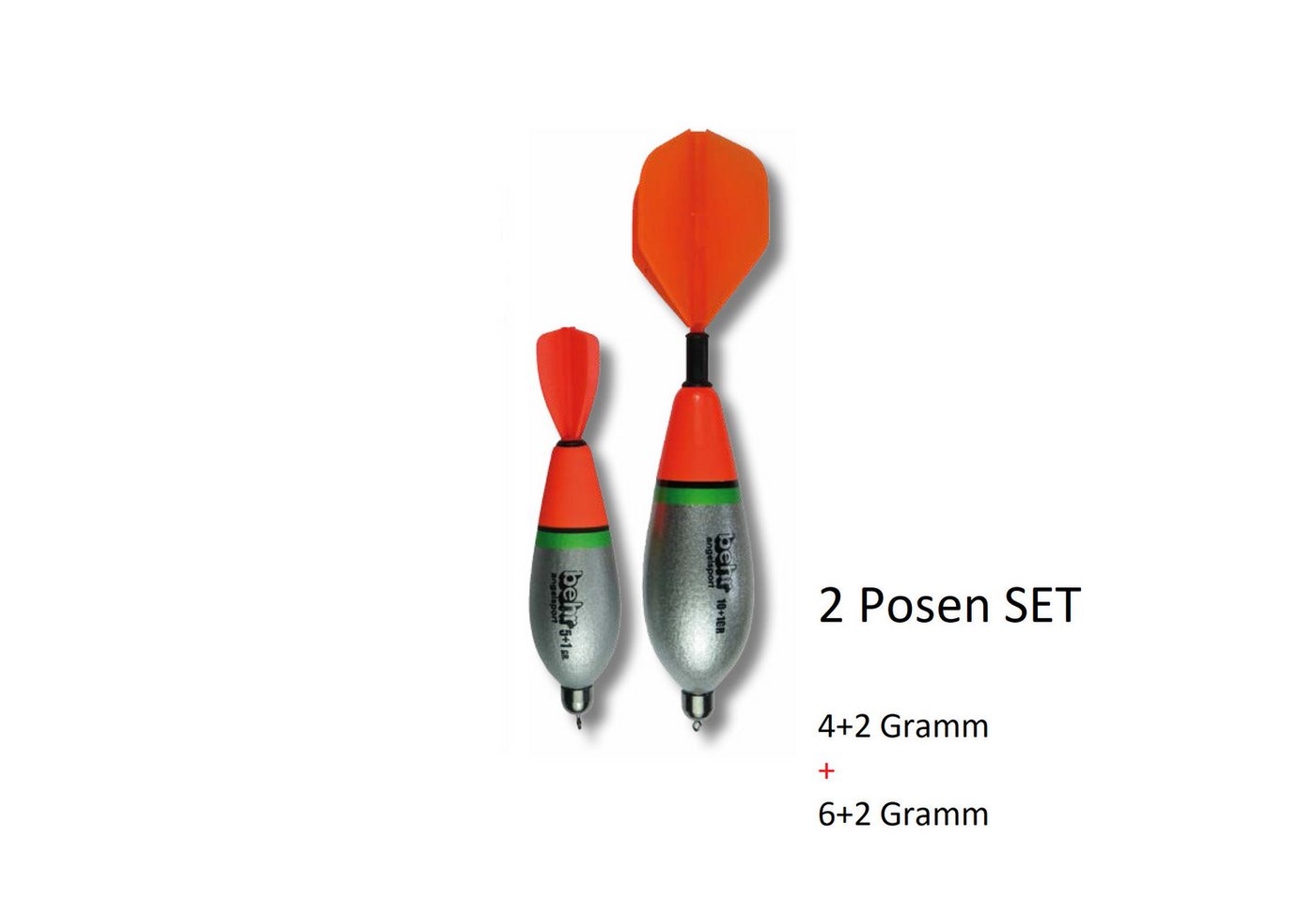 Behr Forellenpose Forellenposen Segel Posen silber 4+2g und 6+2g als SET, (2-St)