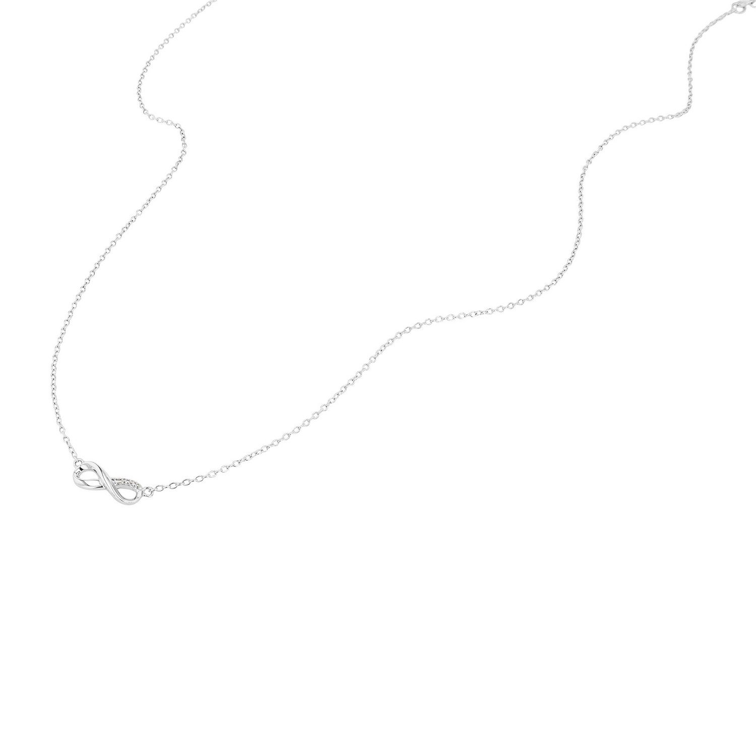 TOM TAILOR Kette mit Anhänger Schmuck Geschenk Silber 925 Infinity Unendlichkeitsschleife, mit Zirkonia (synth)