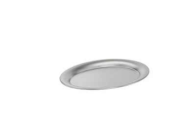 Assheuer & Pott Servierplatte »Kaffeehaus«, Edelstahl, (1-tlg), Serviertablett Kaffeehaus aus Edelstahl 18/8 Oval 14.5 x 20 cm Höhe 0.5 cm matt poliert Rand eingerollt Silber