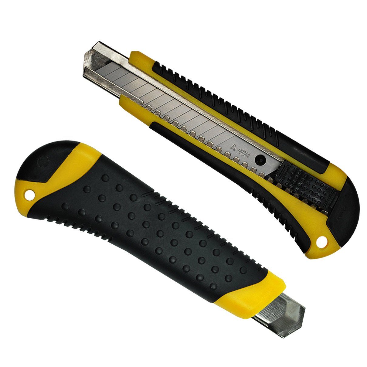 (10-tlg) Stück, Gelb Paketmesser HELO24 10 Cuttermesser Teppichmesser
