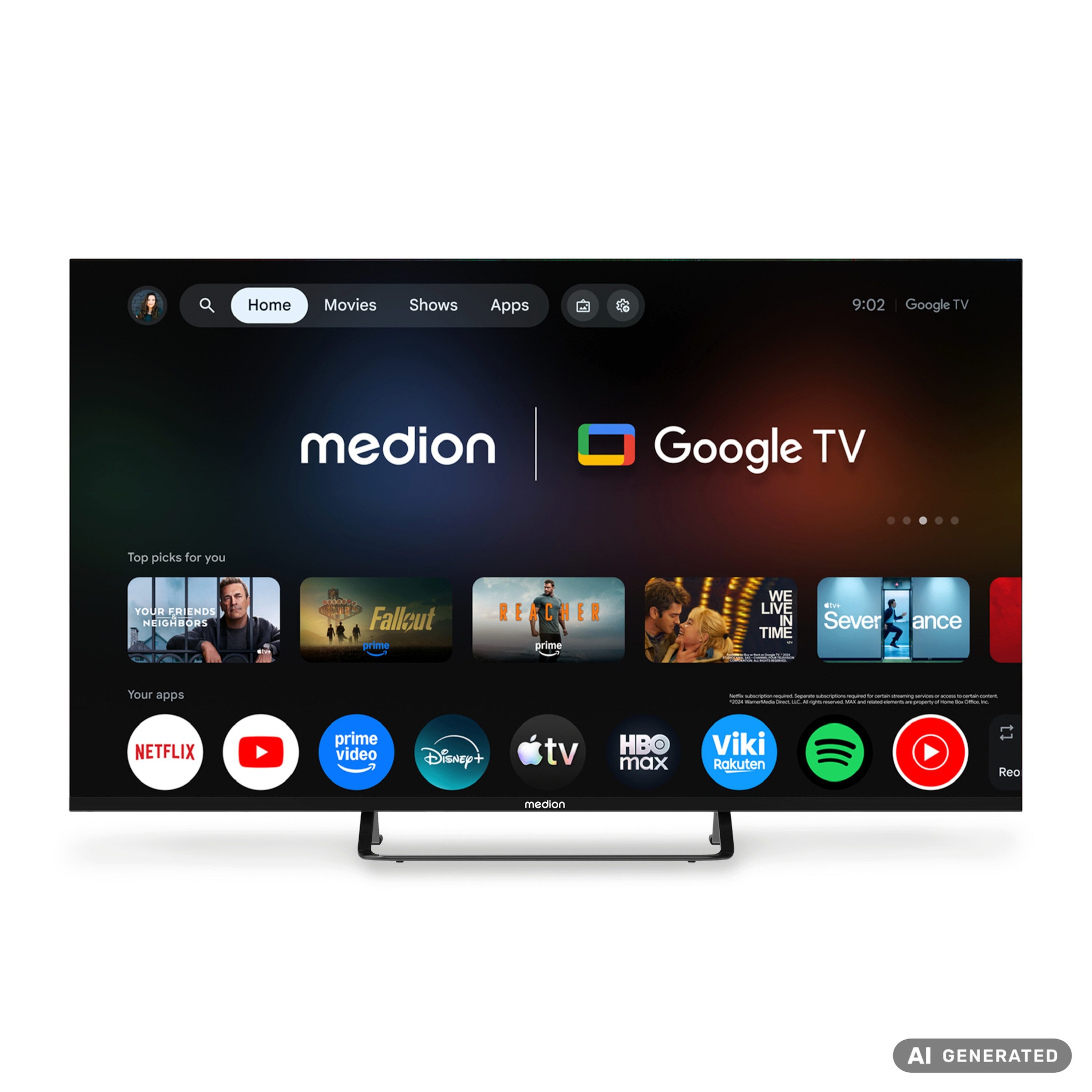 Medion® MD850701 LCD-LED Fernseher (125.7 cm/50 Zoll, 4K Ultra HD, 60Hz, X8502603)