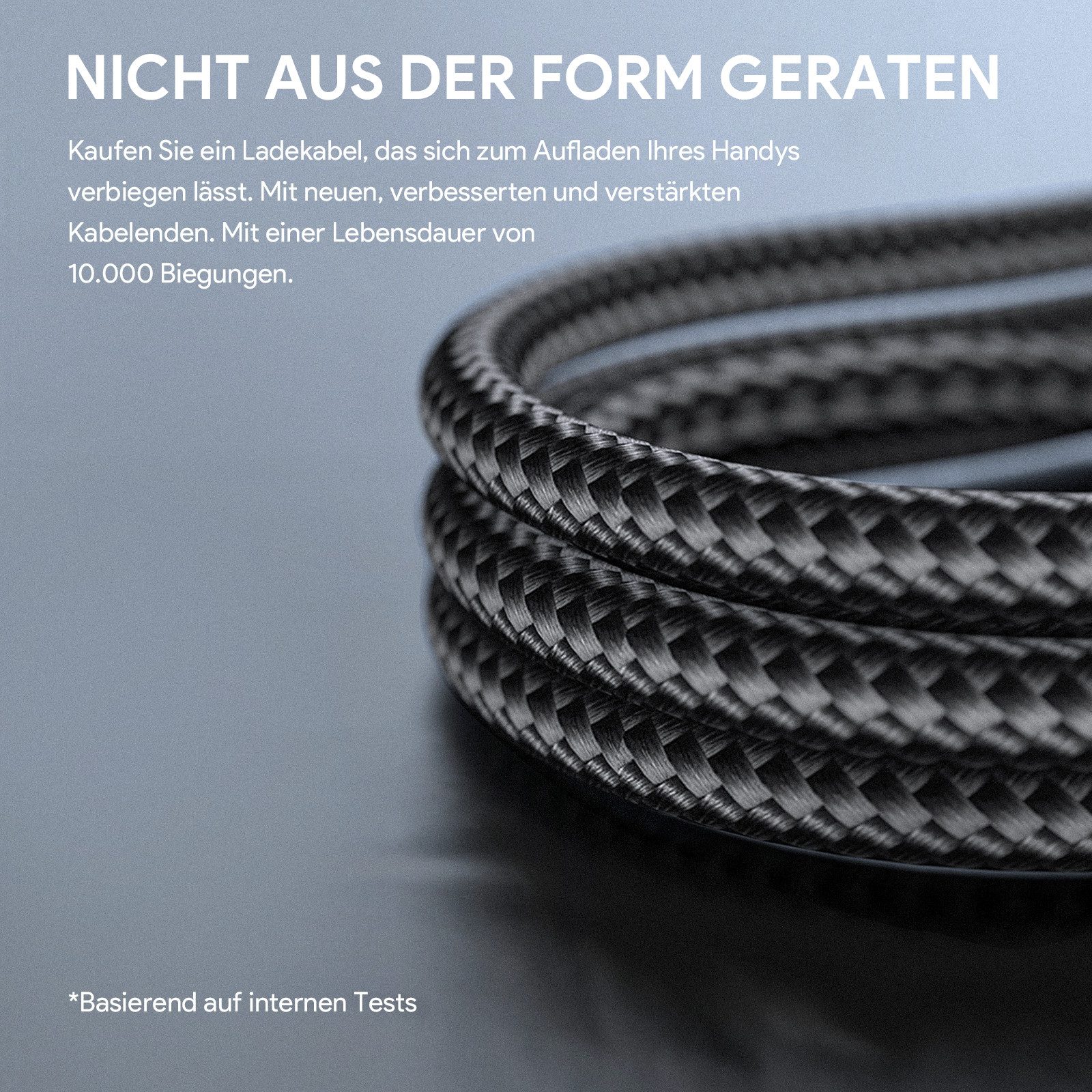 AUKEY CB-NAC1 USB-Kabel, USB-C, Handy Ladekabel, für iPhone und Android