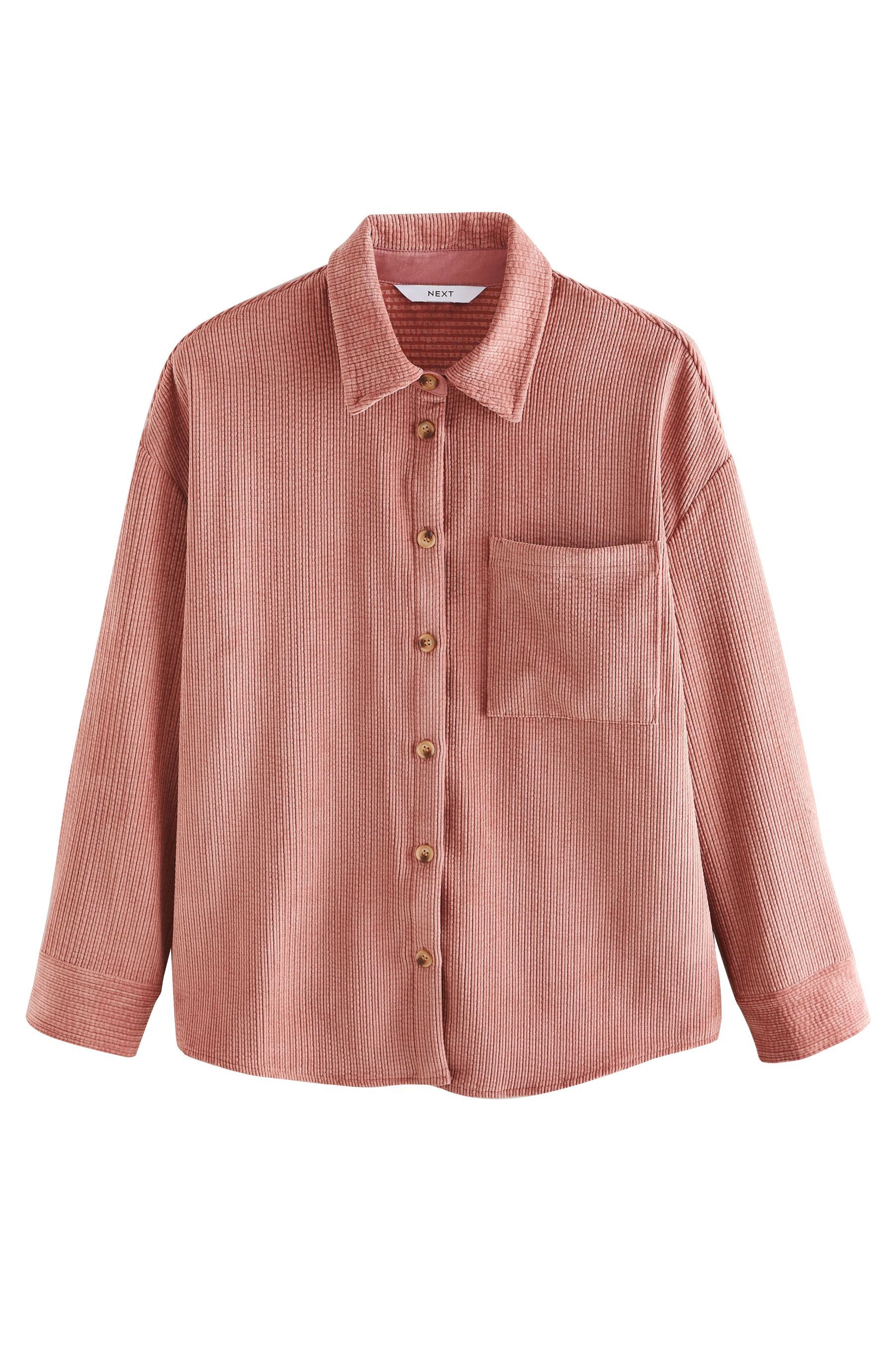 Next Langarmhemd Langärmelige Hemdjacke aus Kord, Kurzgröße (1-tlg) günstig online kaufen