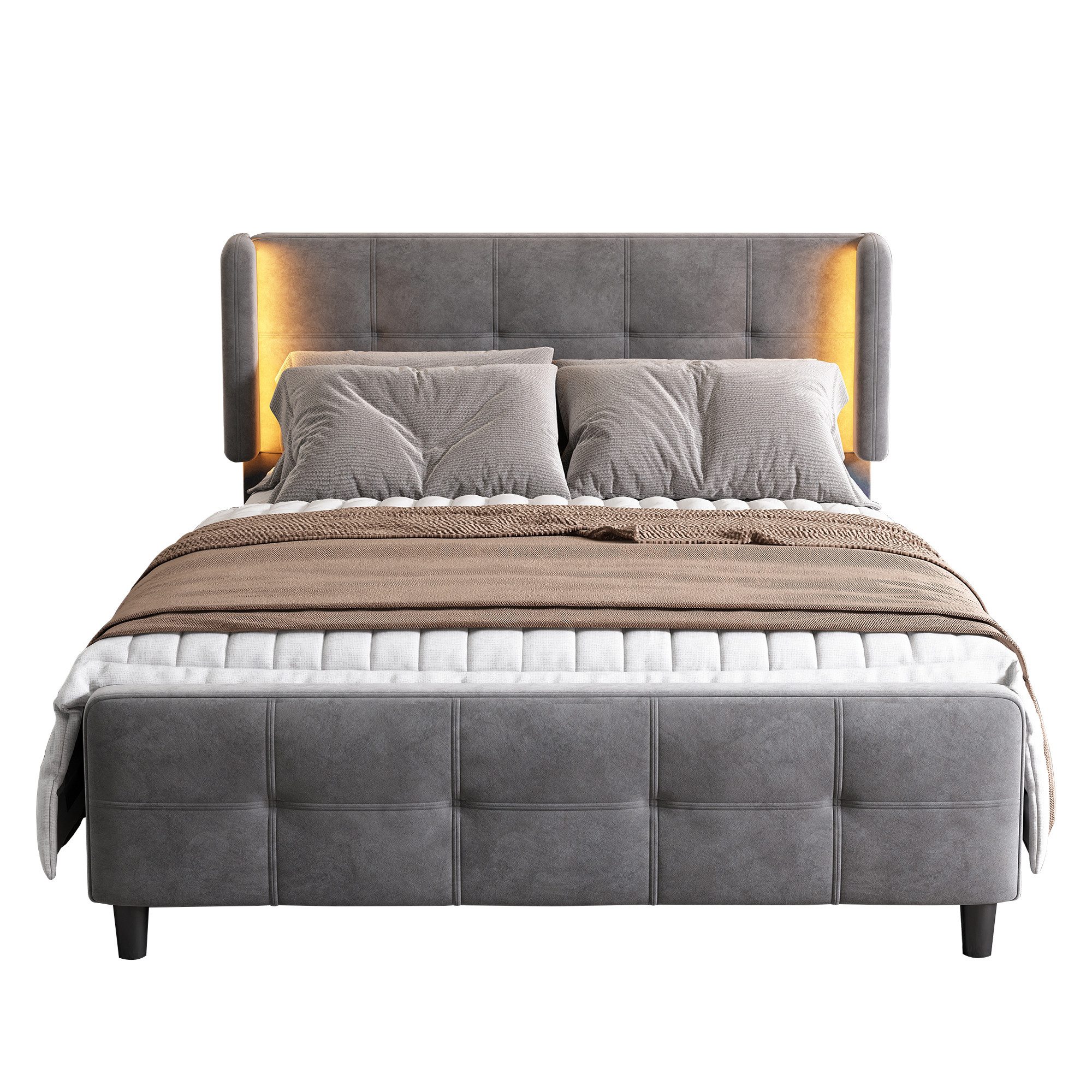 REDOM Polsterbett 140x200 cm Stauraumbett, Funktionsbett günstig online kaufen