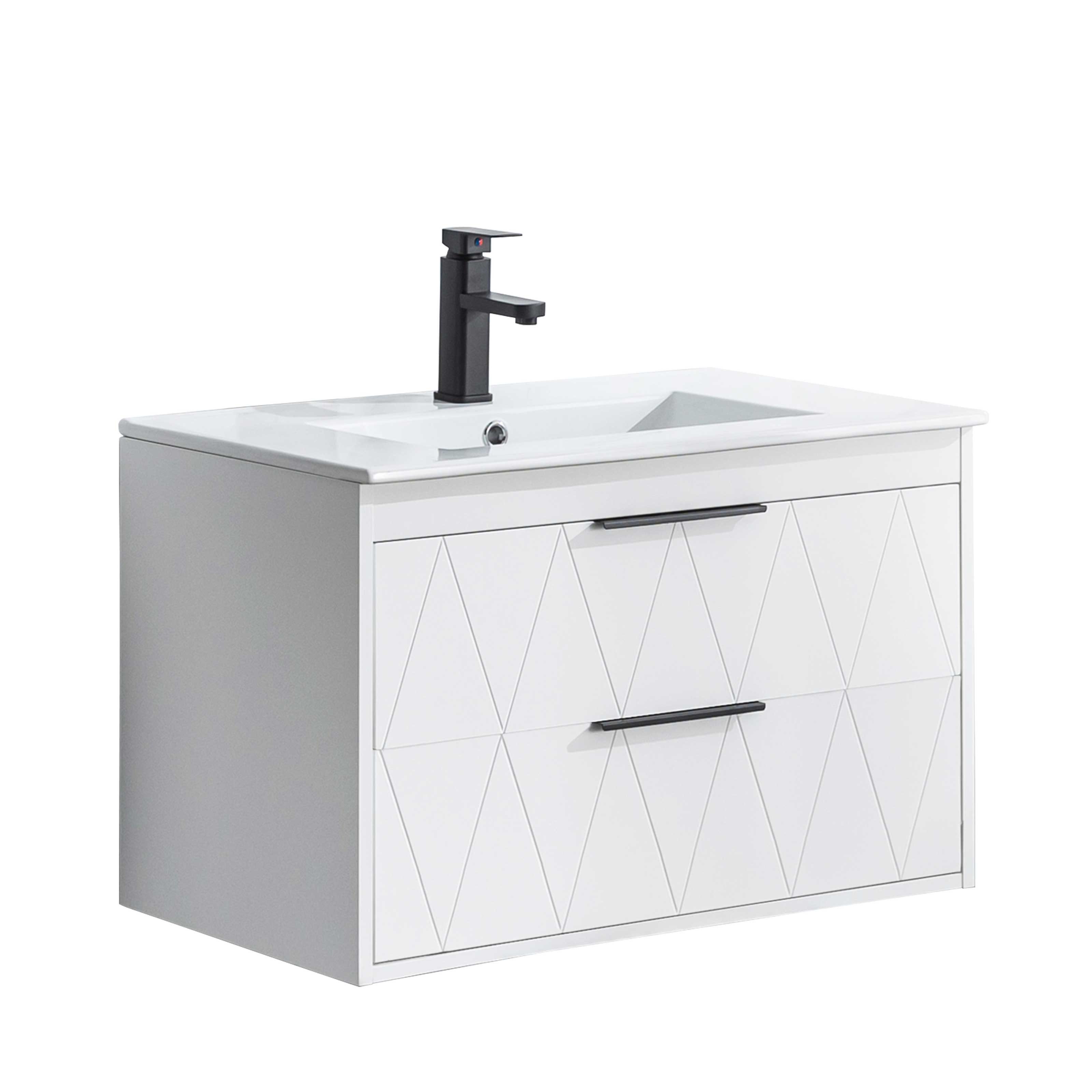 UEV Waschtisch mit Unterschrank, Waschbeckenunterschrank 60cm/75cm/90cm günstig online kaufen