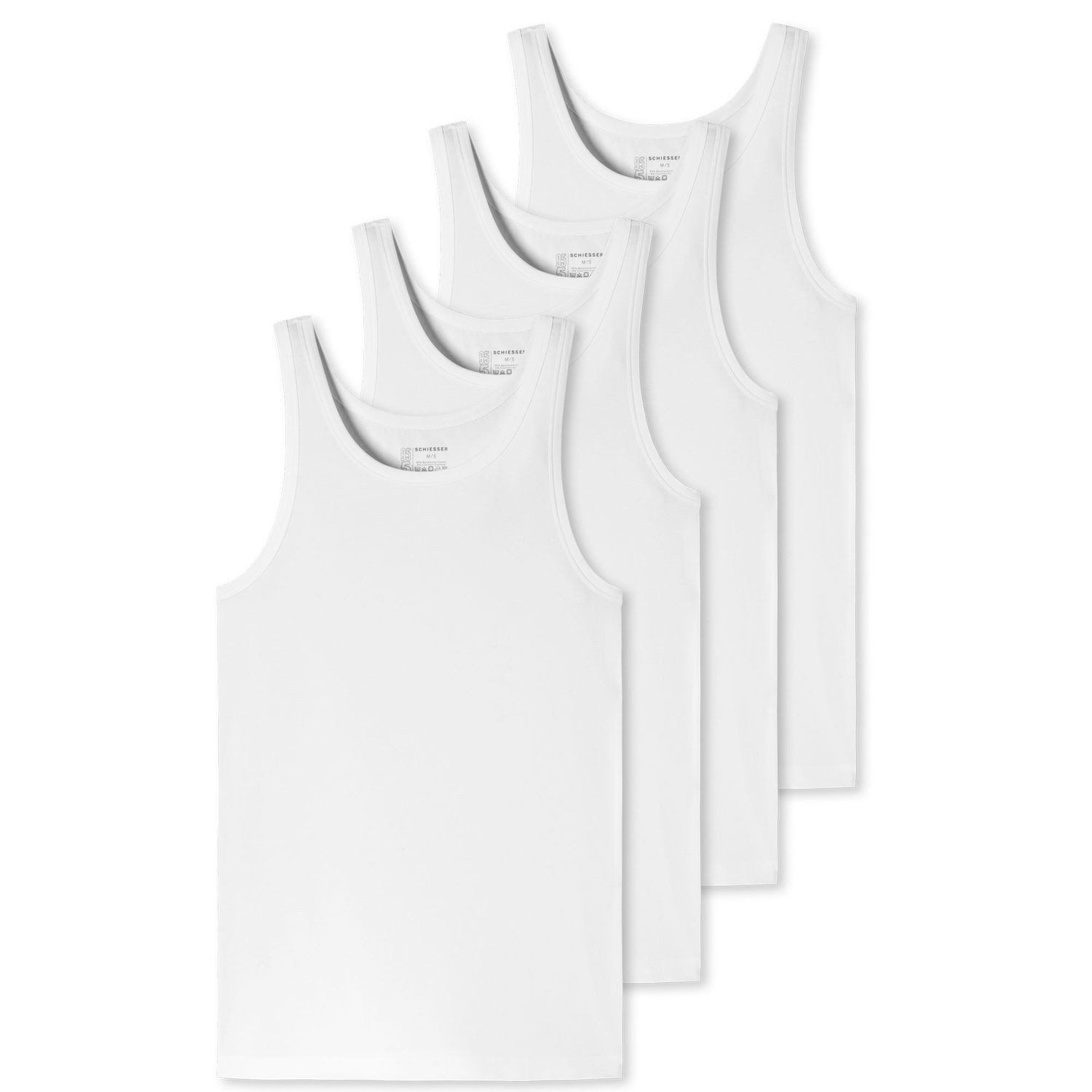 Schiesser Unterhemd Organic Cotton (Mehrpack, 2-St., 4 Stück) mit Bio-Baumw günstig online kaufen