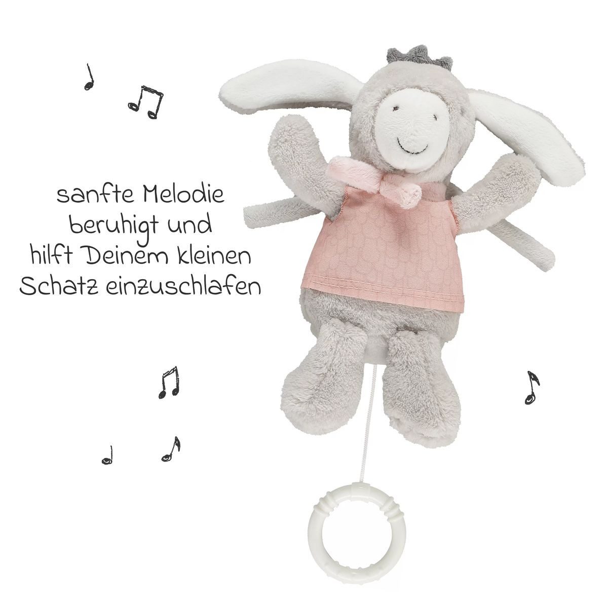 kindsgard Spieluhr Slumma - Esel - Rosa, Baby Spieluhr Einschlafhilfe – Bild 3 von 5