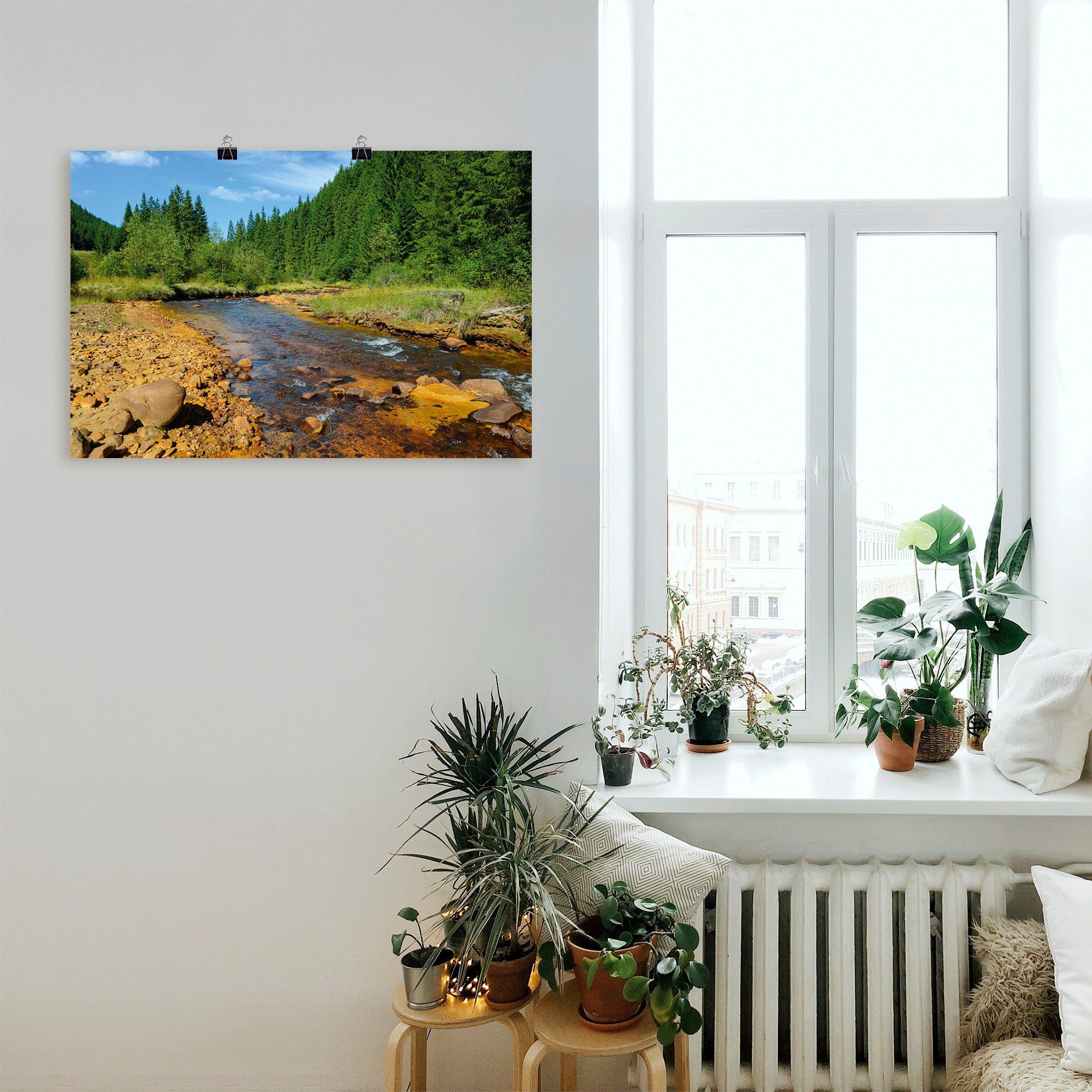 Größen oder Gewässer Fluss St), Neagra, in als Wandaufkleber Caliman-Nationalpark, (1 Poster Alubild, Artland Leinwandbild, Wandbild versch.