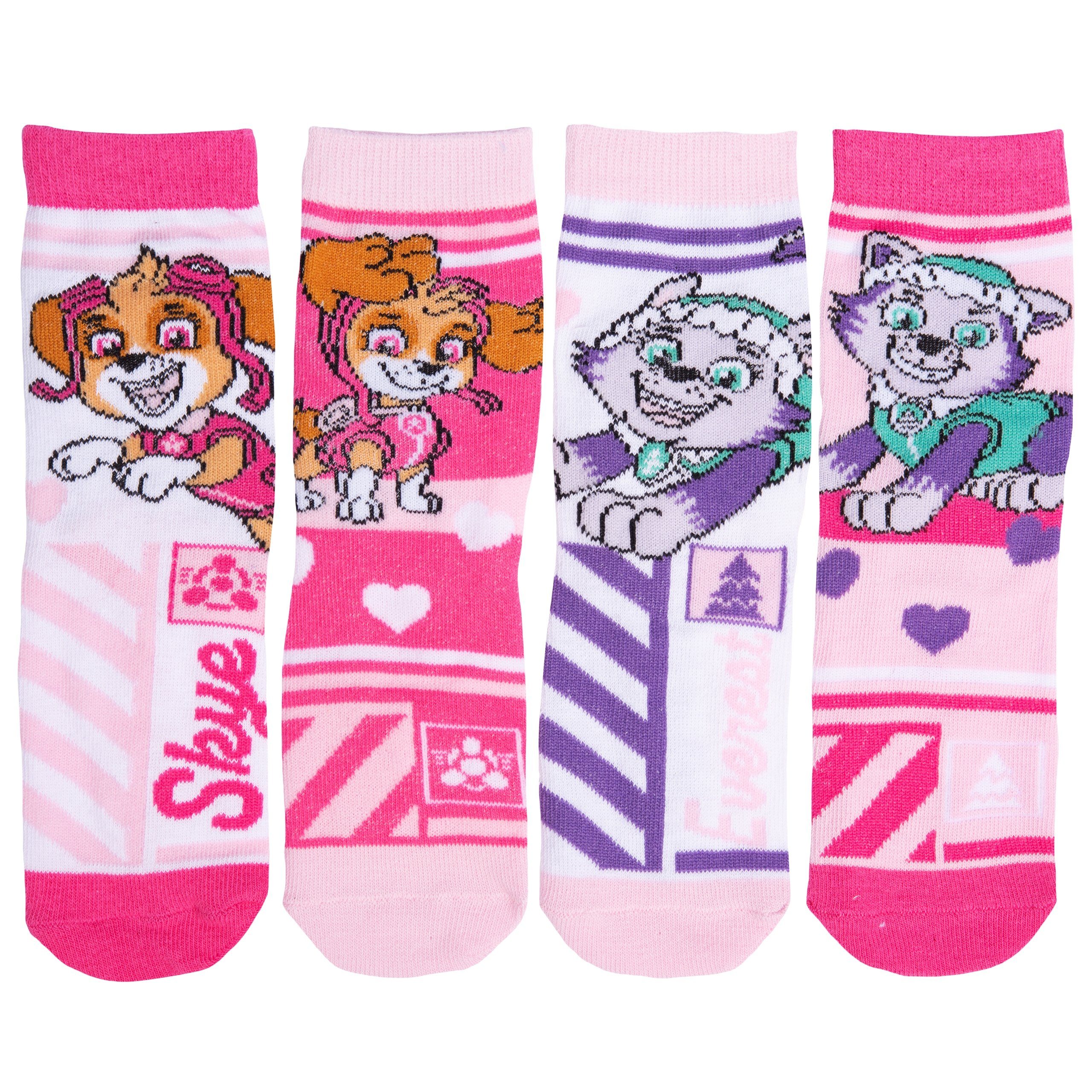 United Labels® Socken Paw Patrol - Socken Mädchen Kinder Kindersocken Rosa (4er Pack) | Socken