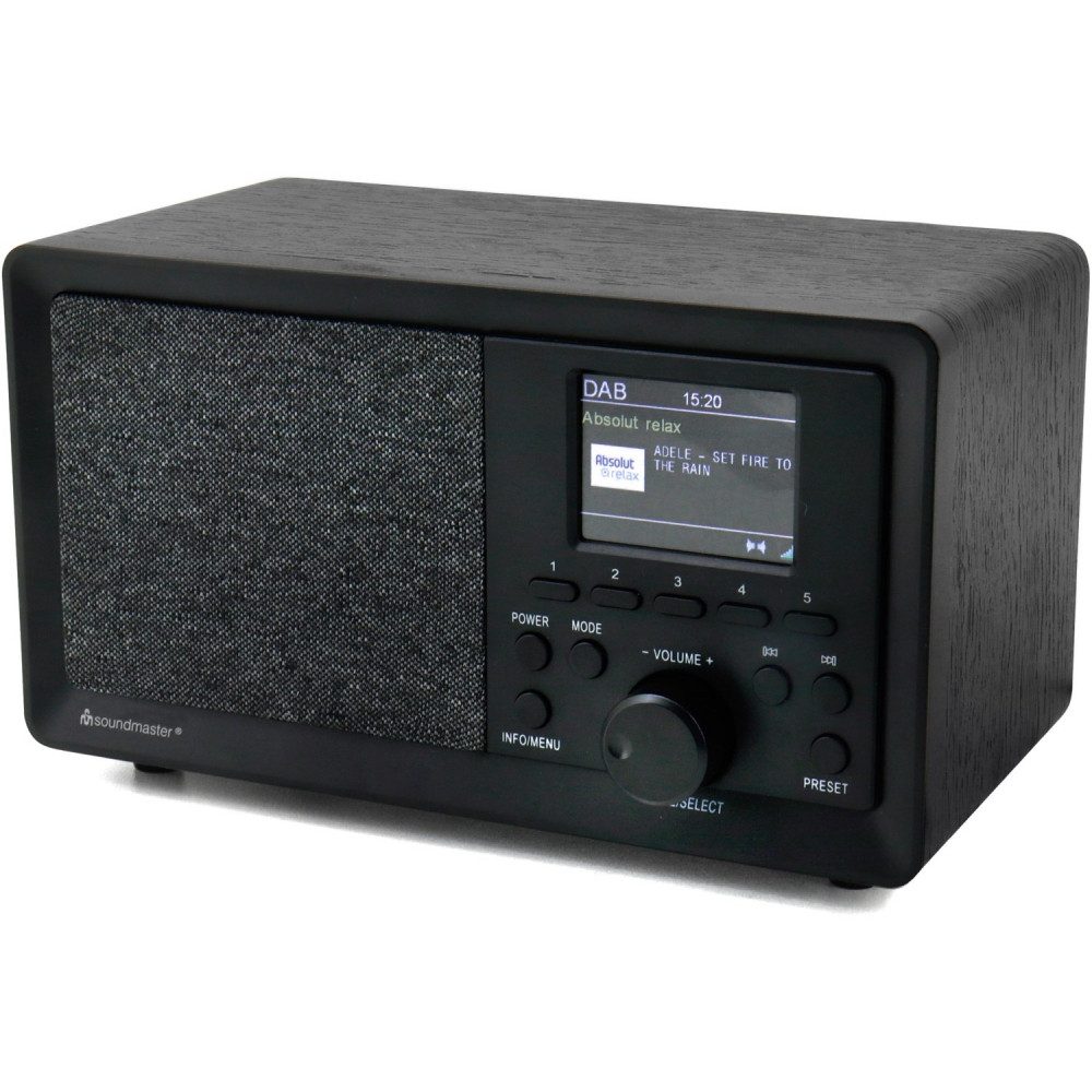 Soundmaster Soundmaster DAB350SW Heimradio schwarz - Digitalradio. Radio (Tuner für UKW/DAB+, DAB+ und UKW-Empfang)
