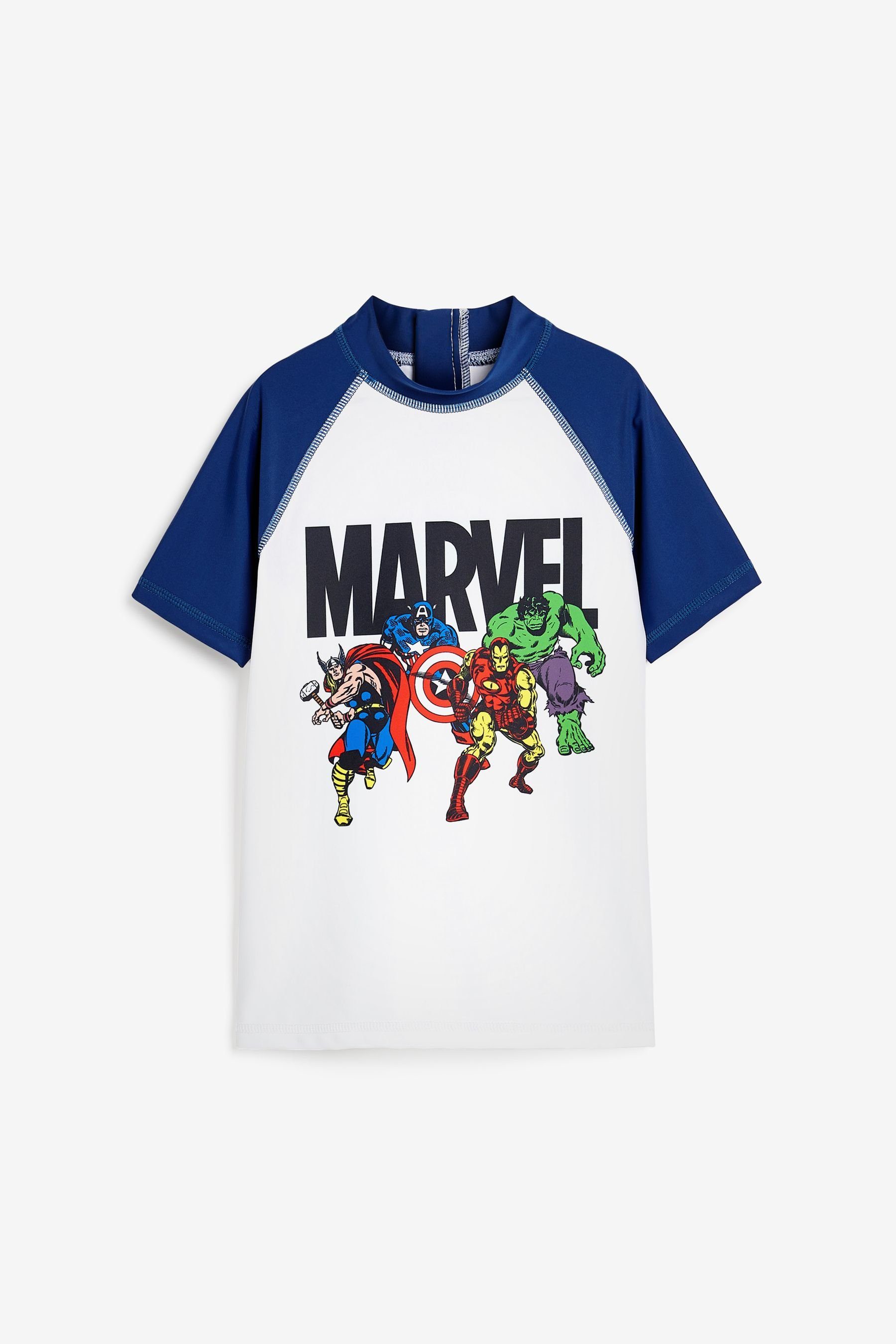 White Marvel Guard Rashie-Shirt (1-tlg) Rash Lizenziertes Next