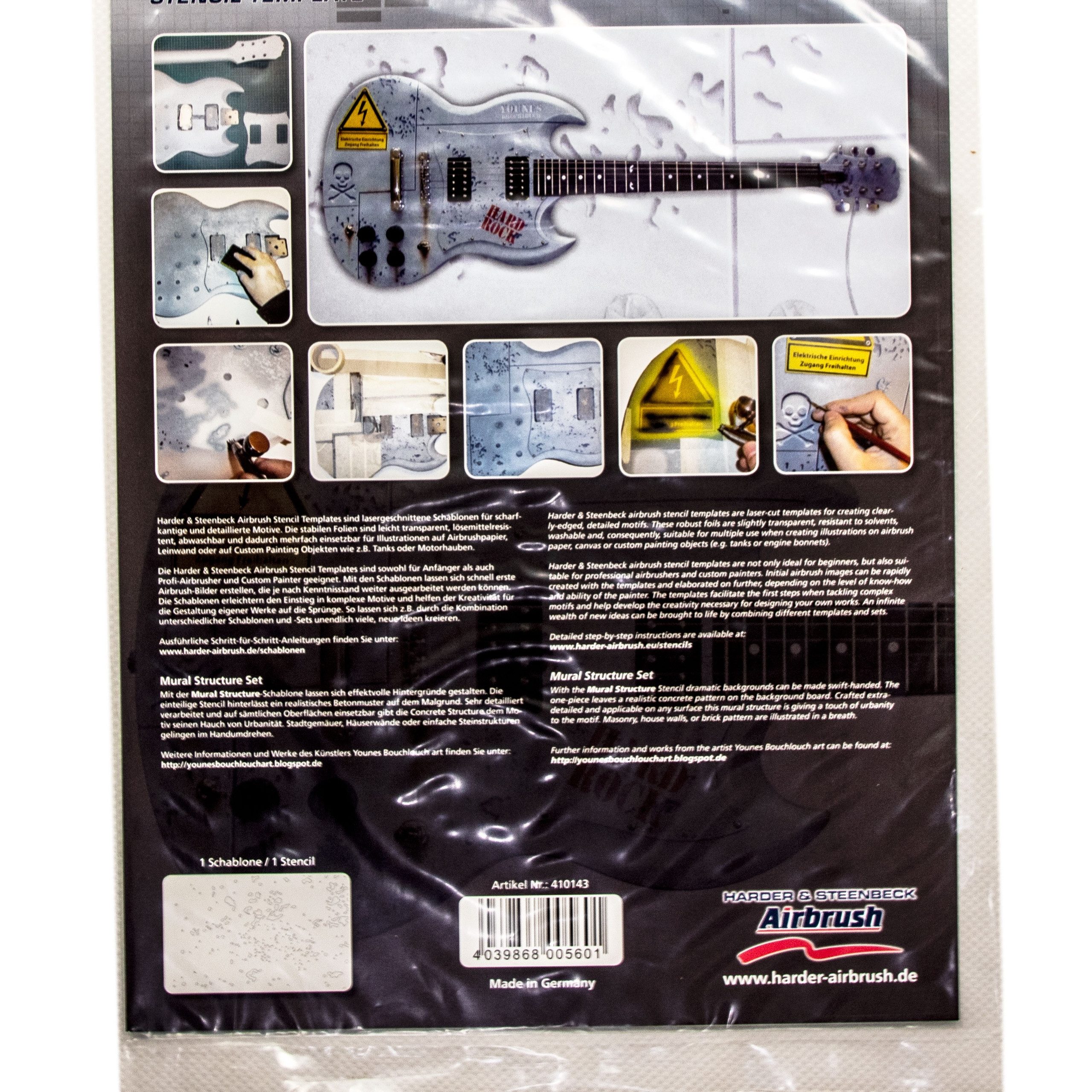 Harder & Steenbeck Airbrushschablone Airbrush Stencil Mural Structure 410143 Schablone Harder & Steenbeck