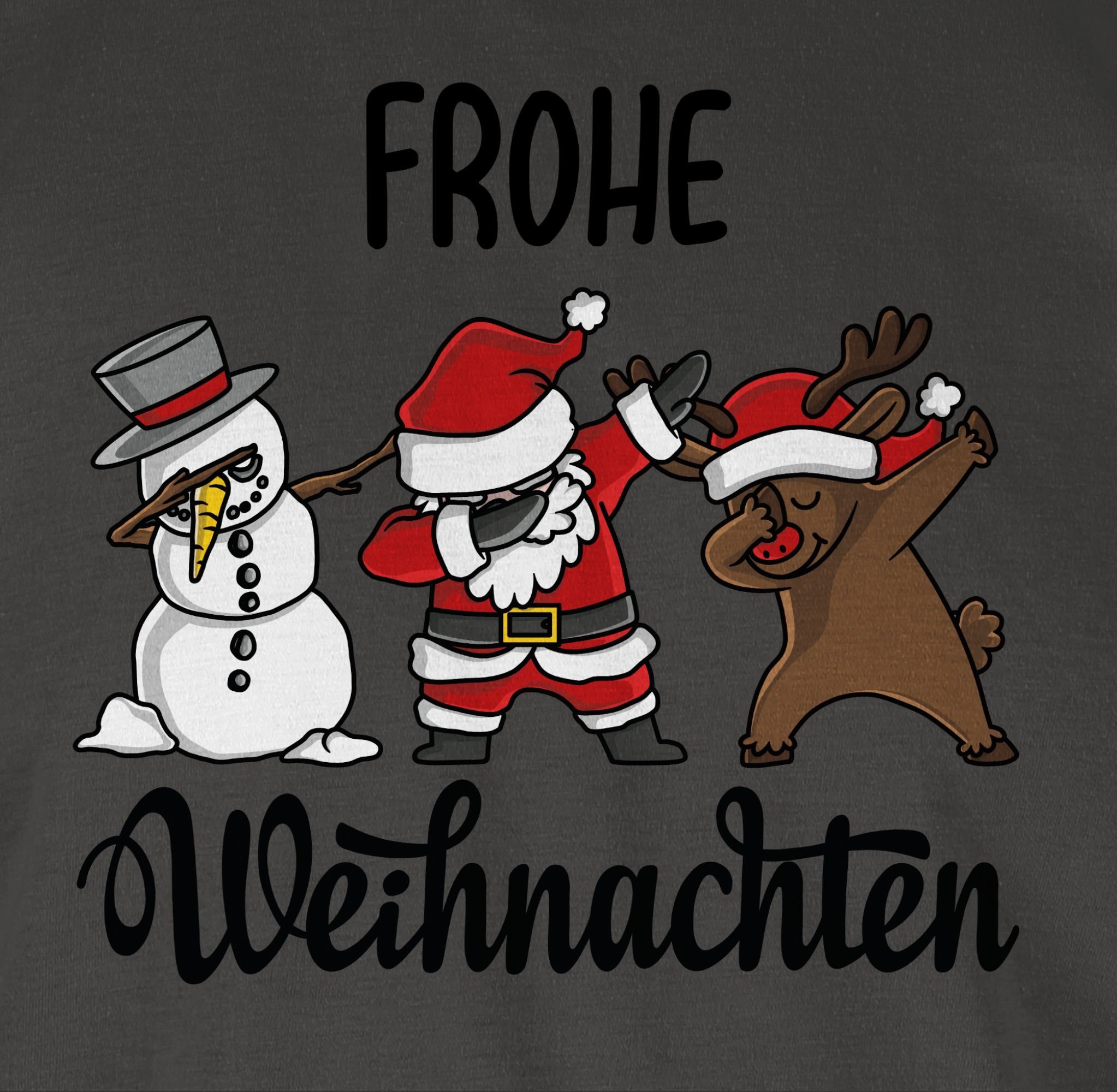 Shirtracer Weihnachten Frohe Dabbing Dunkelgrau Weihachten Kleidung T-Shirt 1
