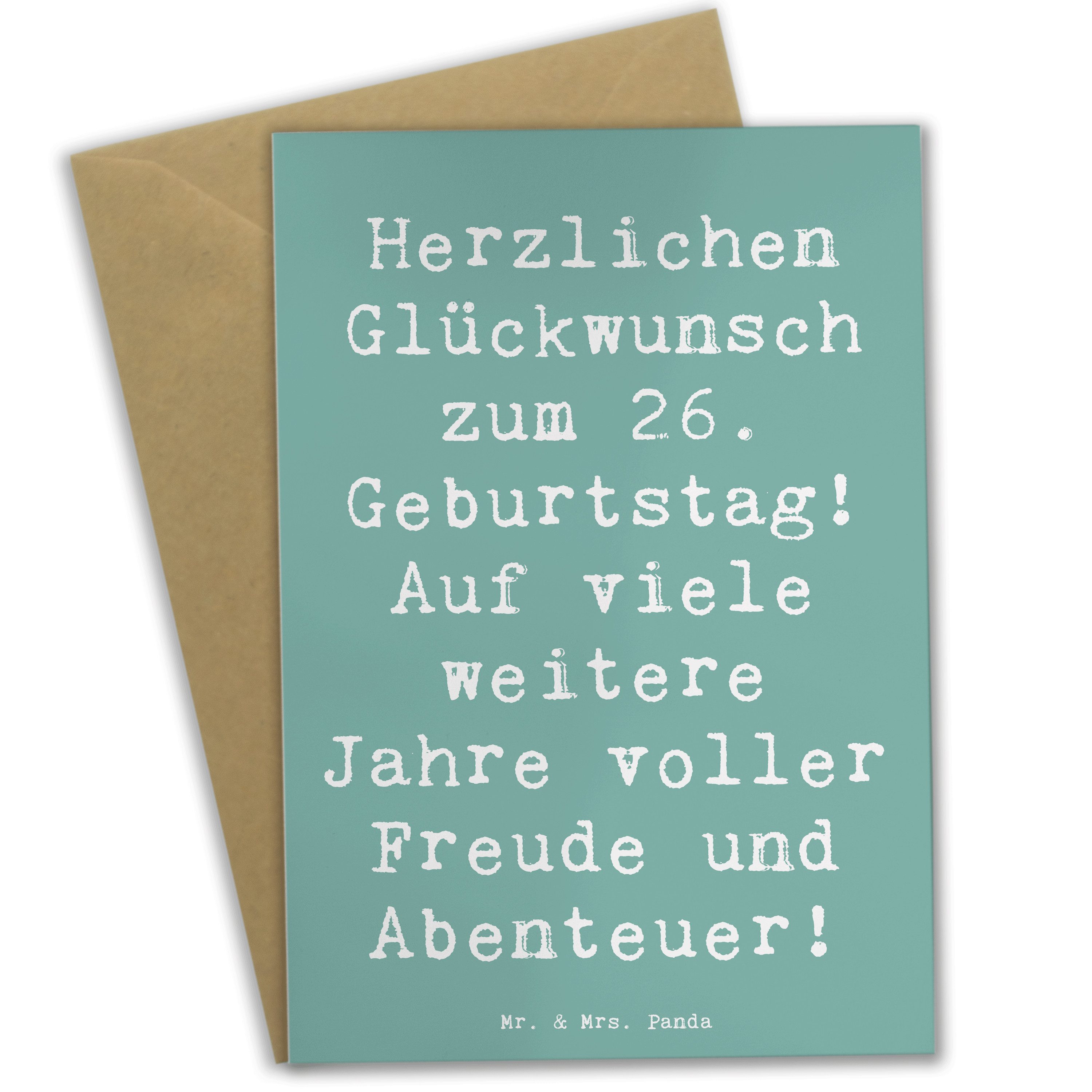 Grußkarte Spruch 26. Geburtstag - Meeresbrise - Geschenk, wertvoller Moment, Al
