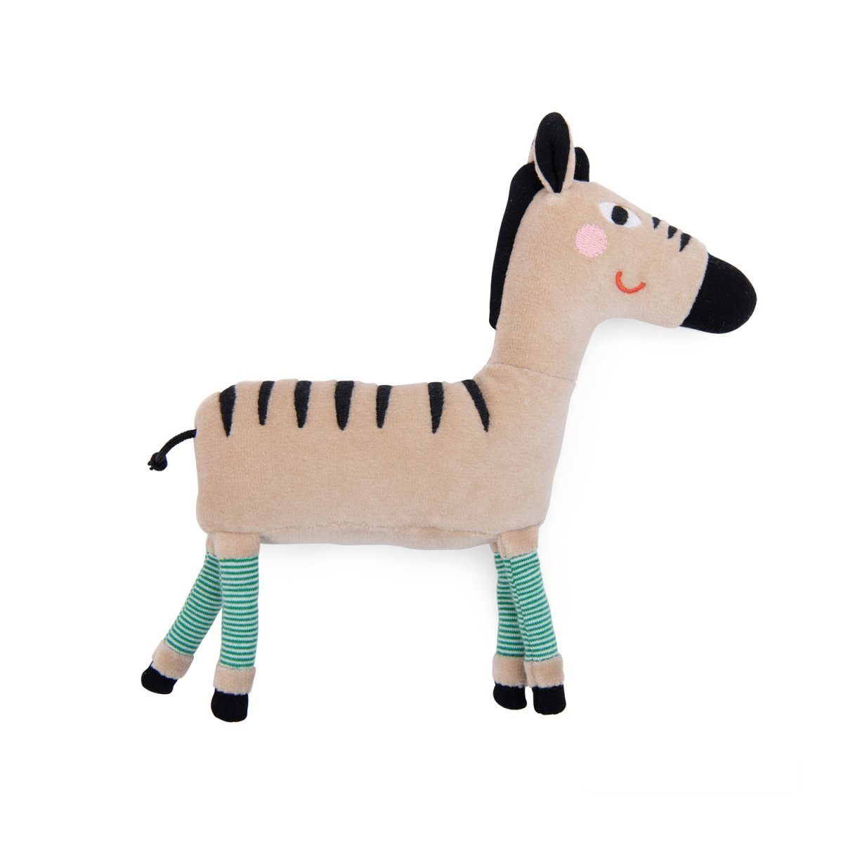Moulin Roty Kuscheltier-Rassel Toupitis Rassel Zebra 21cm Plüschtier Stofftier