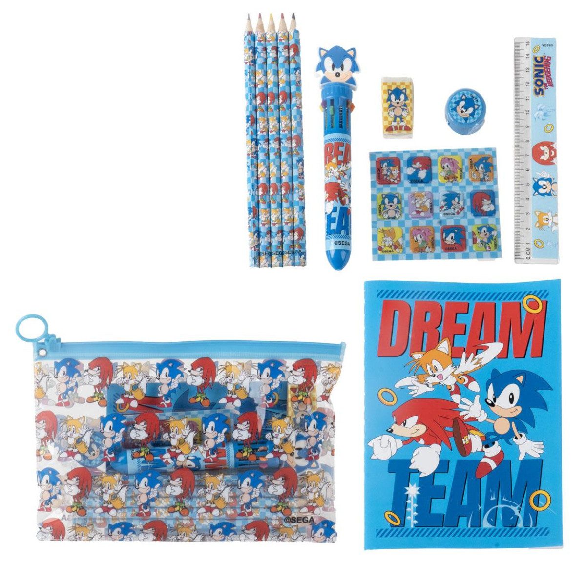 Sonic The Hedgehog Malbuch Schulset für Malen Schreiben Basteln und Lernen