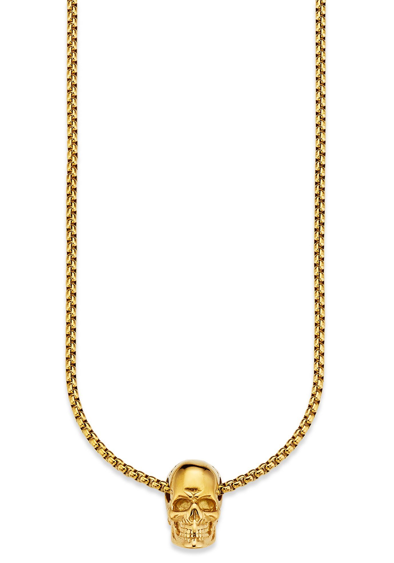 Bruno Banani Kette mit Anhänger Schmuck Geschenk Halskette Scull Totenkopf, Venezianerkette