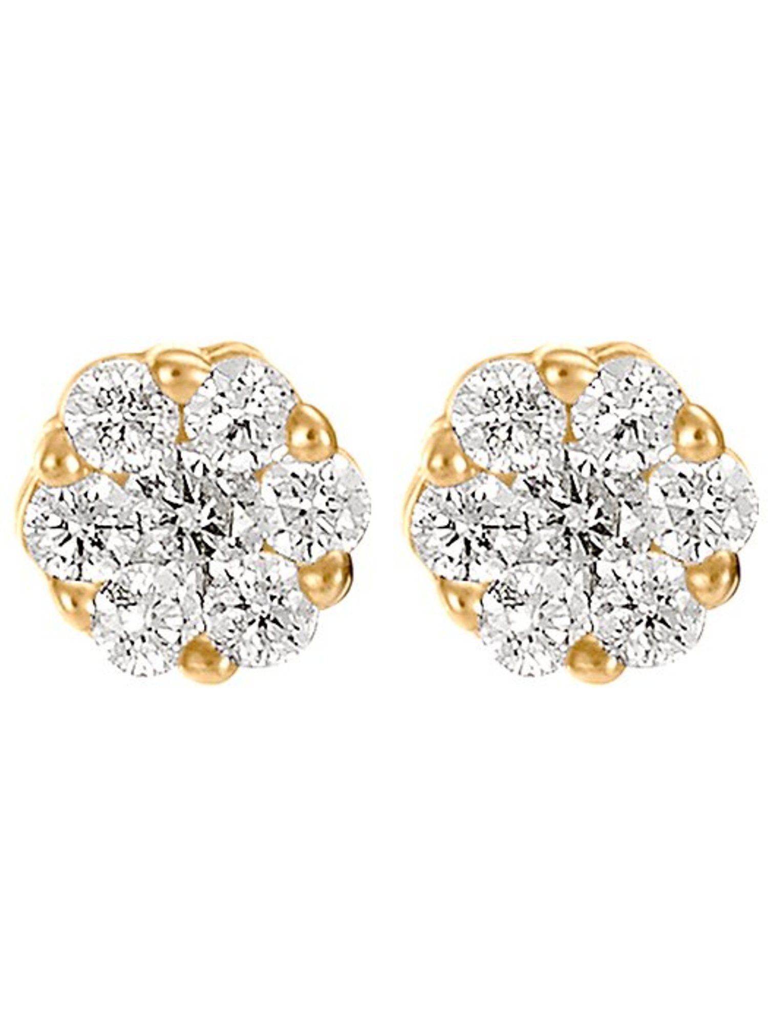 CHRIST Paar Ohrstecker CHRIST Damen-Ohrstecker 585er Gelbgold 14 Diamant