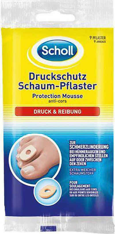 Scholl Druckstellenpflaster Druckschutz (Set, 9 St), Schaum-Pflaster