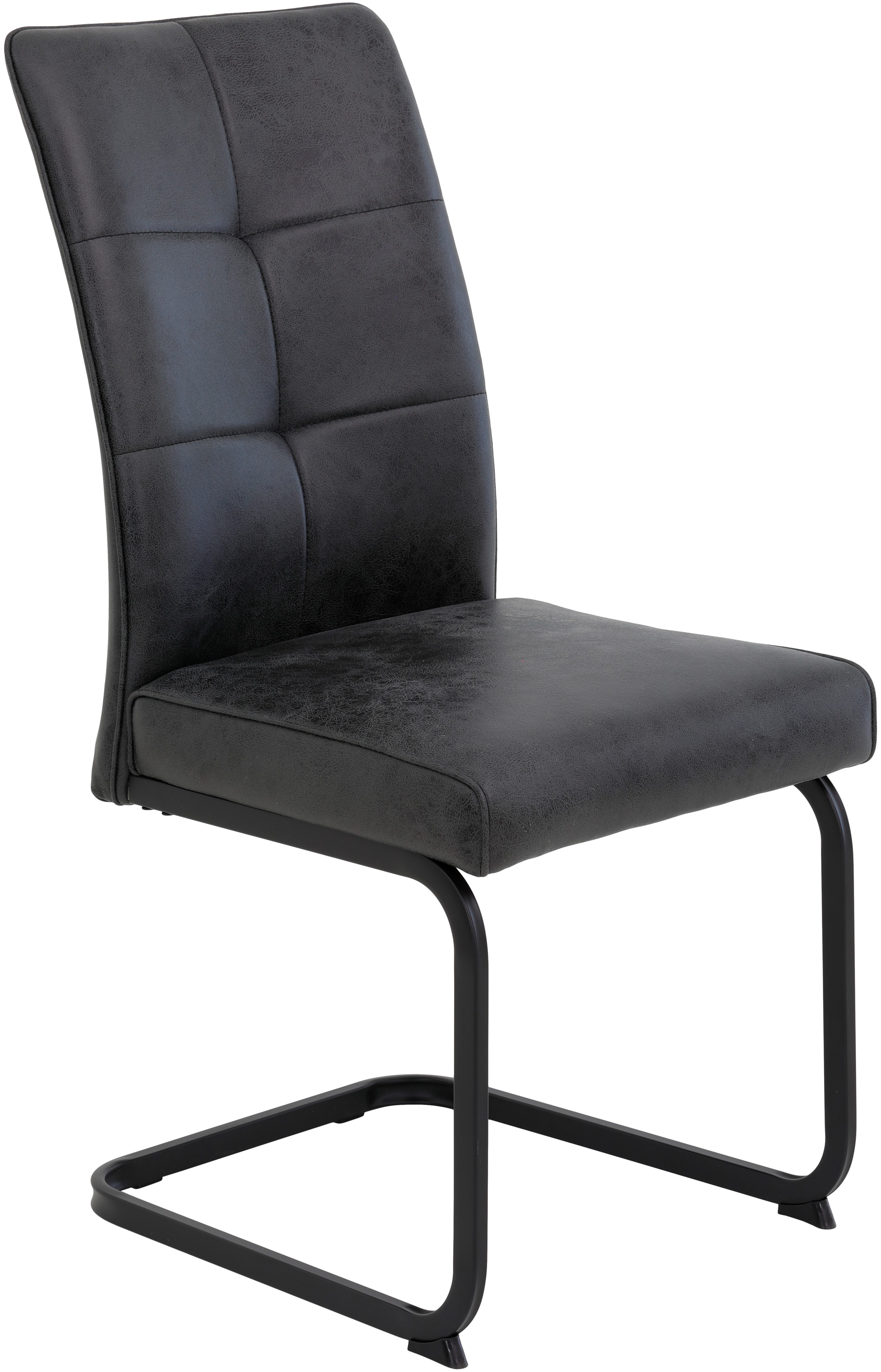 HELA Freischwinger Freischwinger TOLEDO mit Komfortsitz, gepolstert, Bezug Microfaser (Set, 2 St), Esszimmerstuhl, pflegeleicht, Vierkantrohrgestell pulverbeschichtet