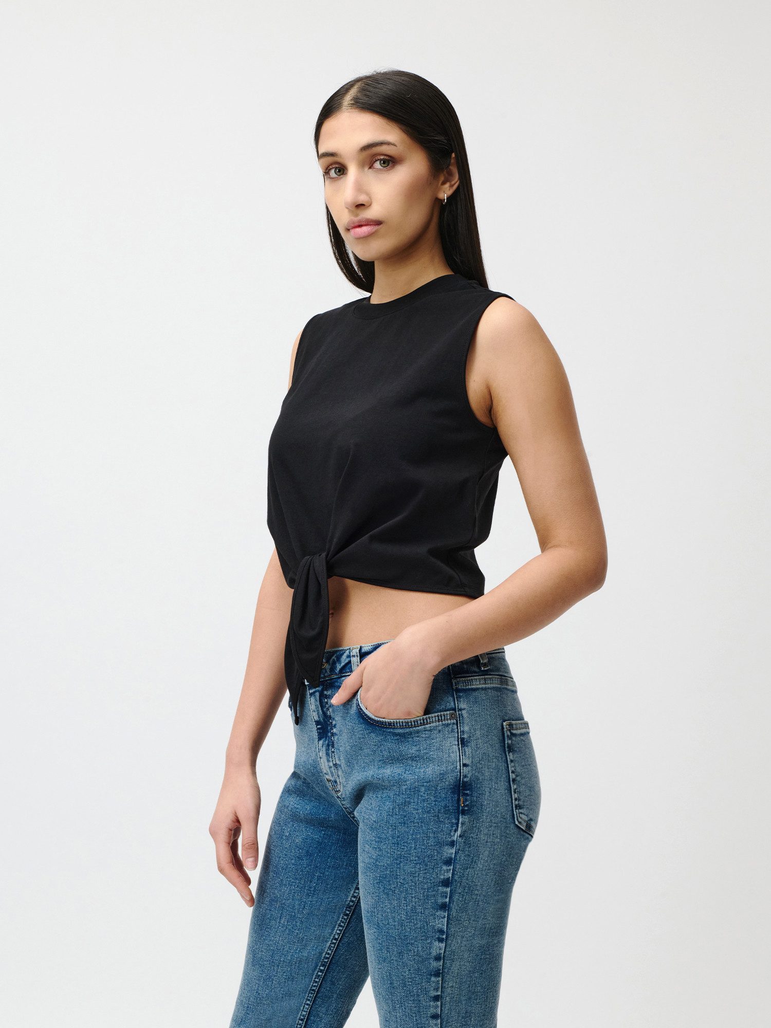 LeGer Shirttop Tabea, LeGer by Lena Gercke mit Knoten-Details vorne, normale Passform