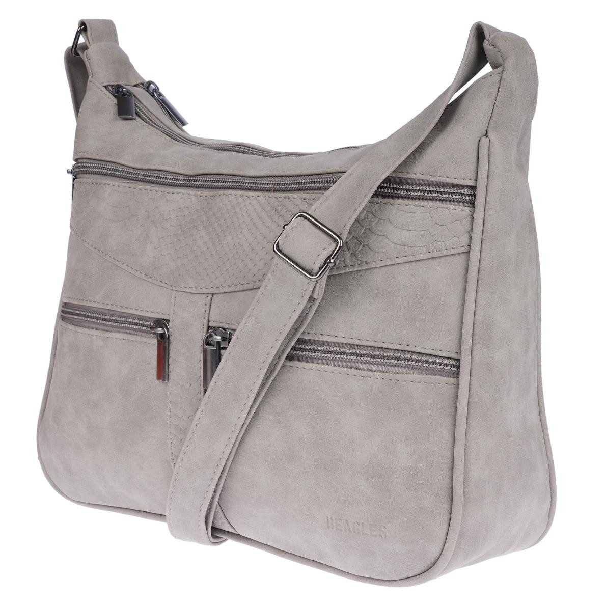 Christian Wippermann Umhängetasche Damen Tasche Schultertasche Umhängetasche Crossover (einzeln), Bag Leder Optik Handtasche
