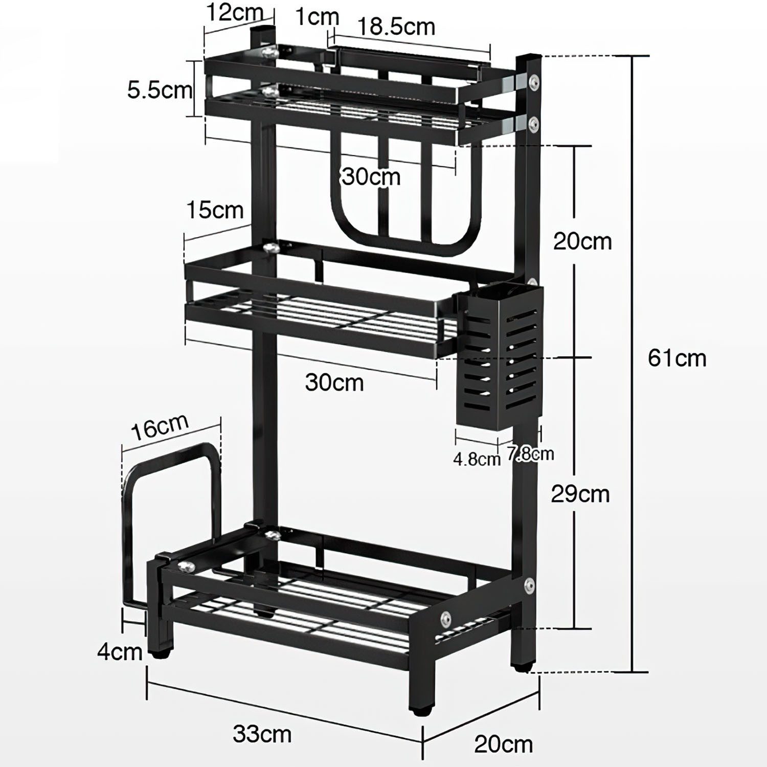 SURFOU Gewürzregal Küchenthekenregal 3-Stufiges Küchengewürz-Aufbewahrungsr günstig online kaufen