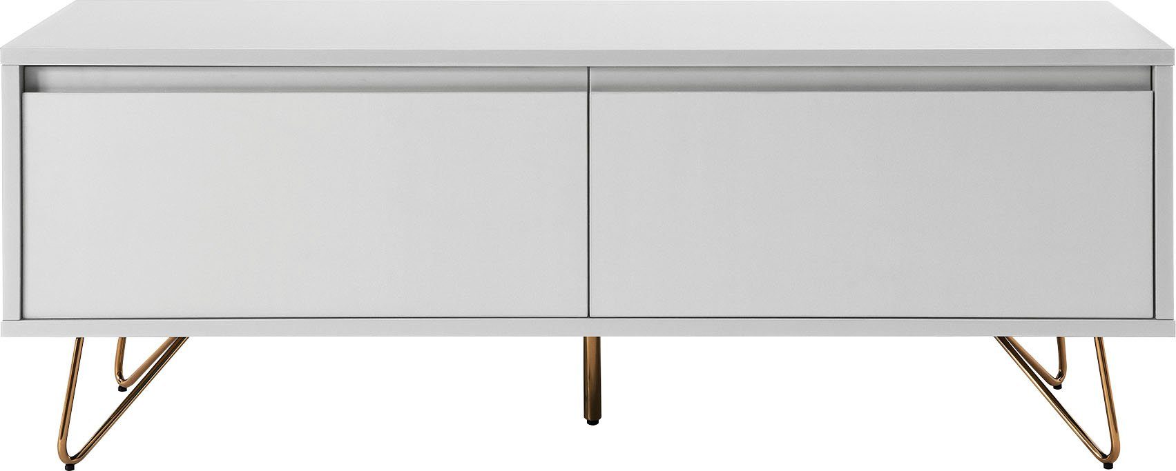 SalesFever Lowboard Bolton - TV-Kommode in schlichter Eleganz, Kommode mit Klappendämpfe, Hairpin Beinen