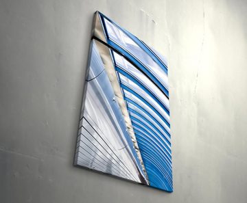 Sinus Art Leinwandbild Fotografie  Blaue Decke in einem Flughafen - Leinwandbild