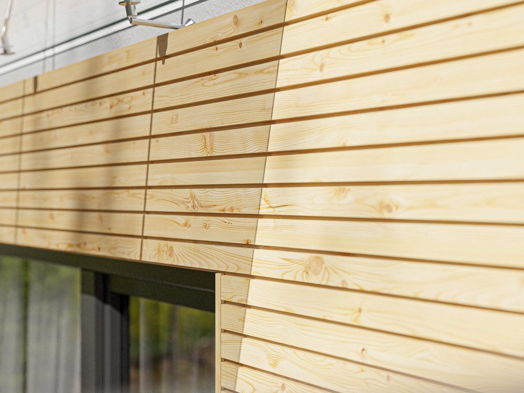 Woodtex Wandpaneel Fassadenverkleidung Europäische Lärche Doppelrhombusprofil